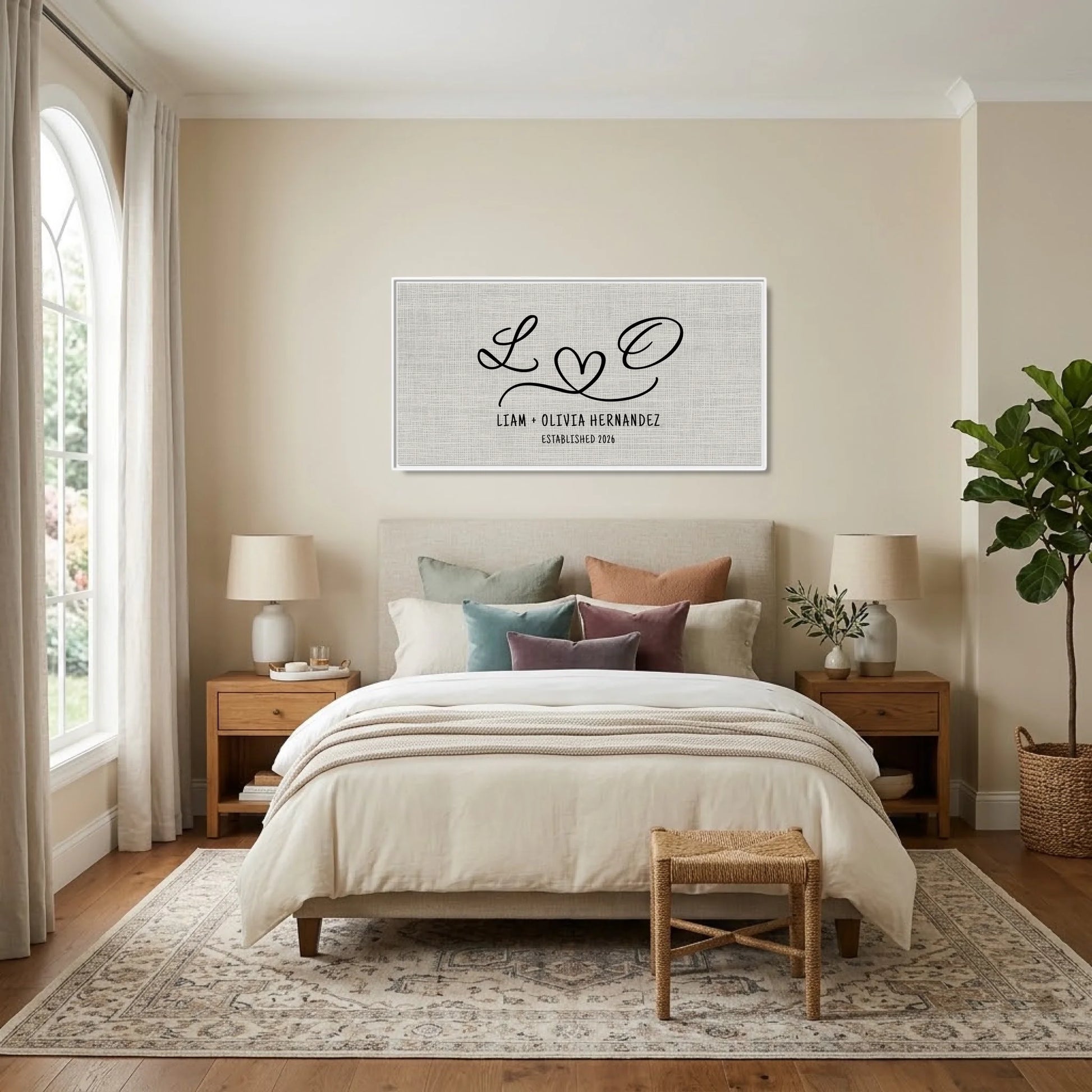Bedroom - Nice Colors White Framed Wide Format 2.1 Mockup
