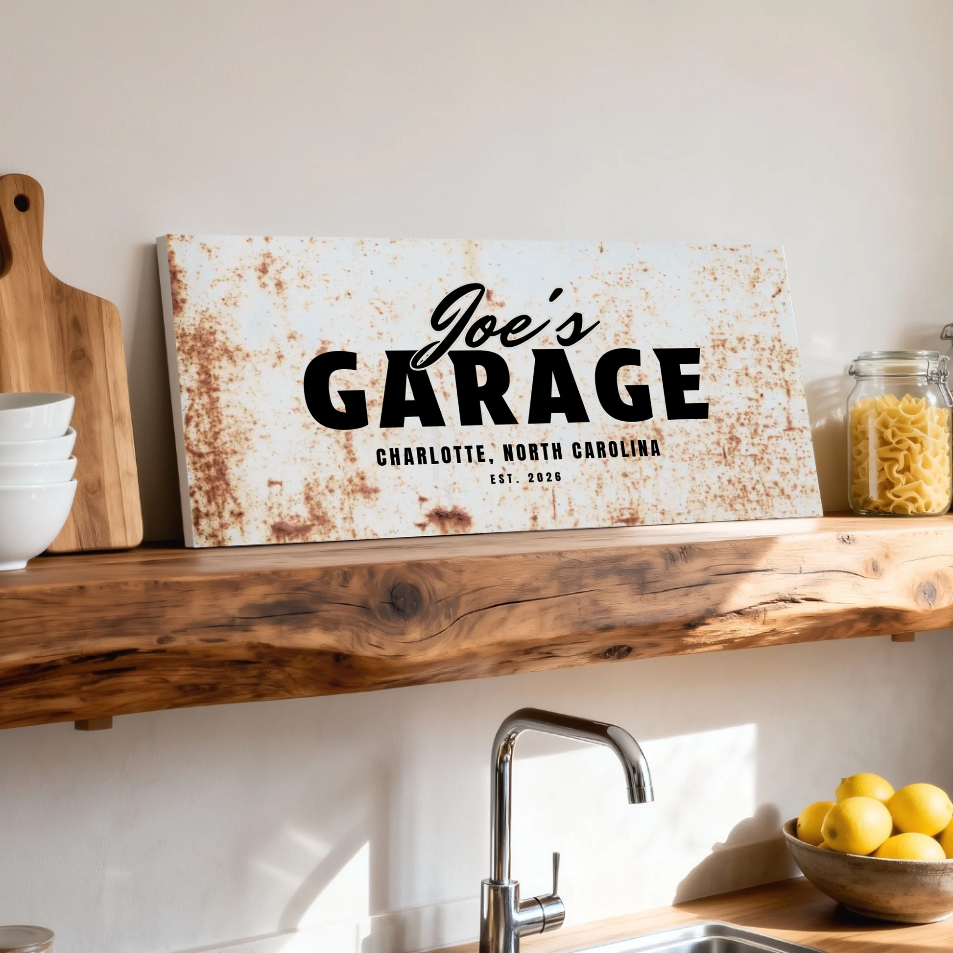 Shelf over kitchen sink unframed wide format 2.1