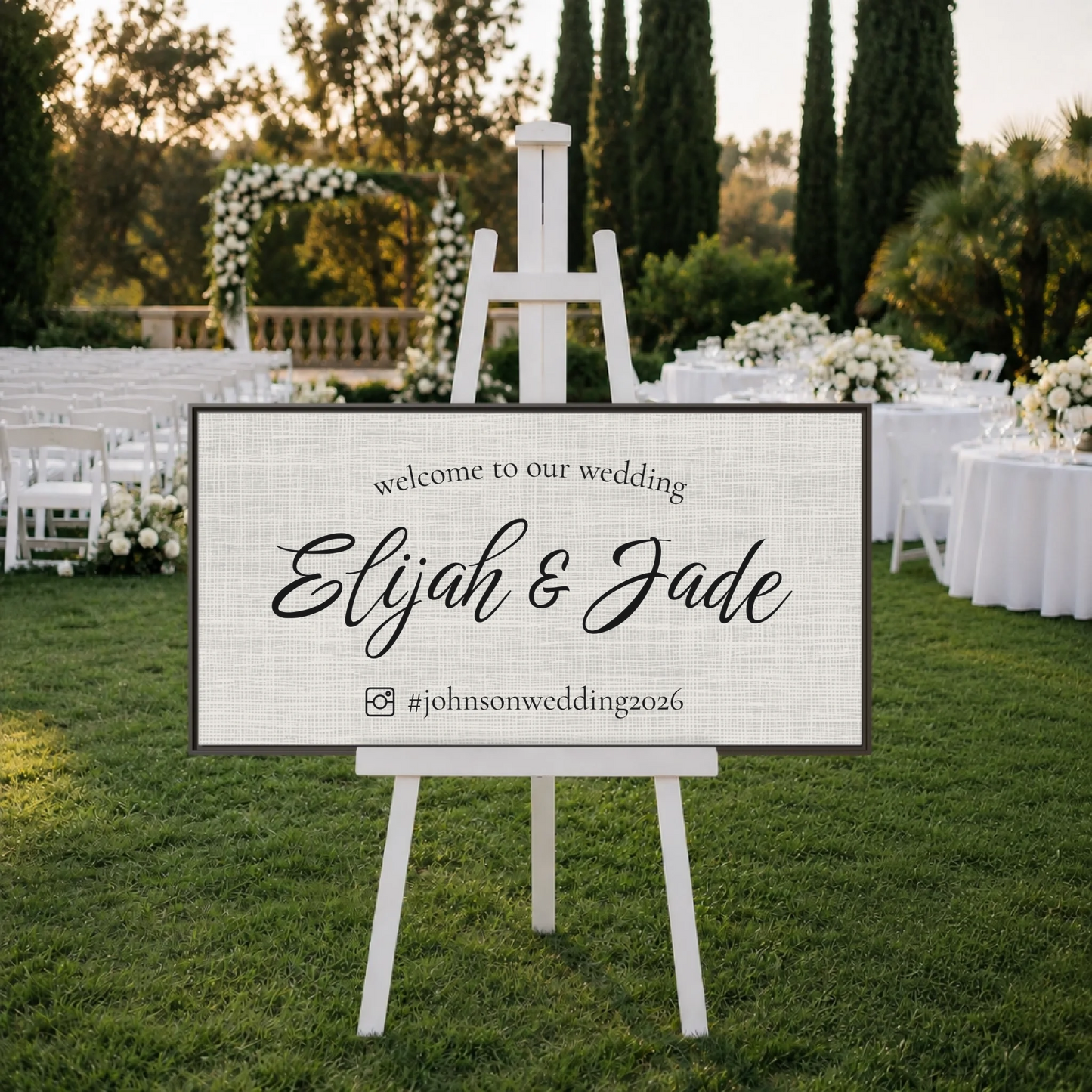 Outdoor Wedding Espresso Frame Wide Format 2.1 mockup