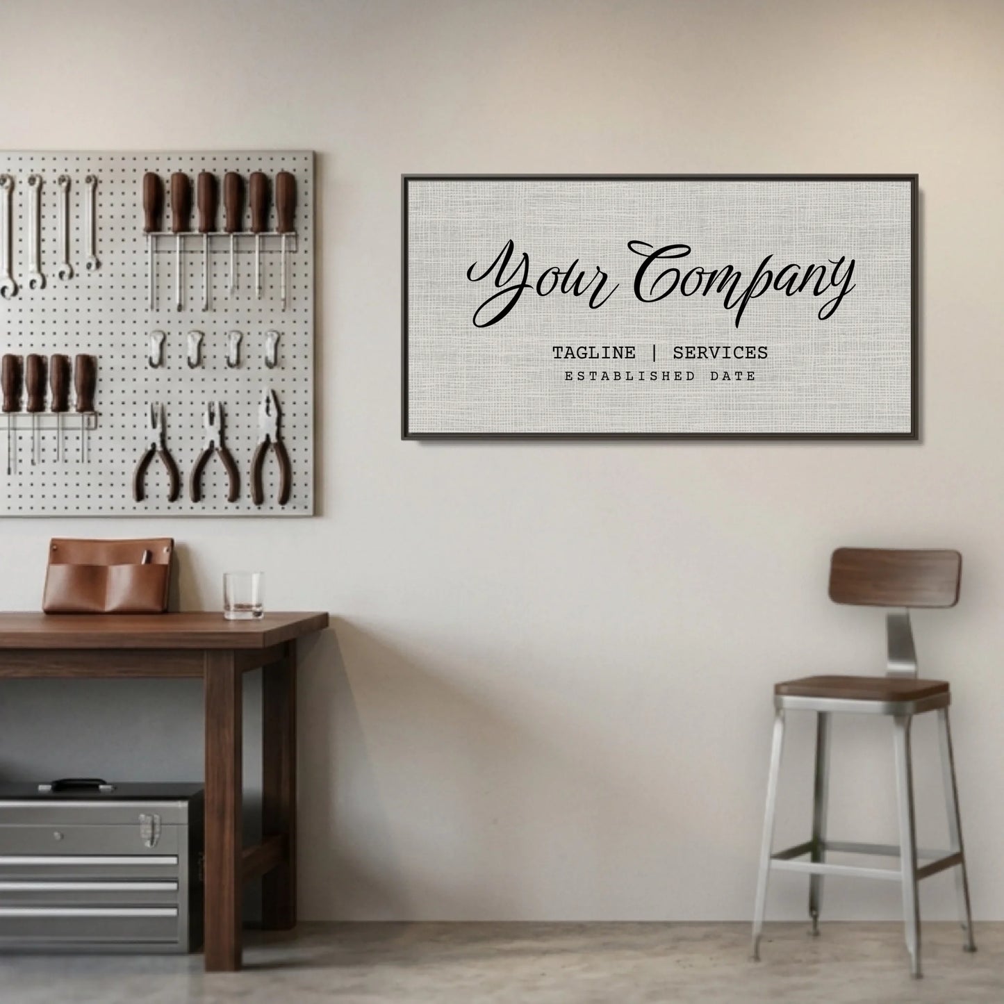 Garage Espresso Framed Wide Format 2.1 Canvas Mockup