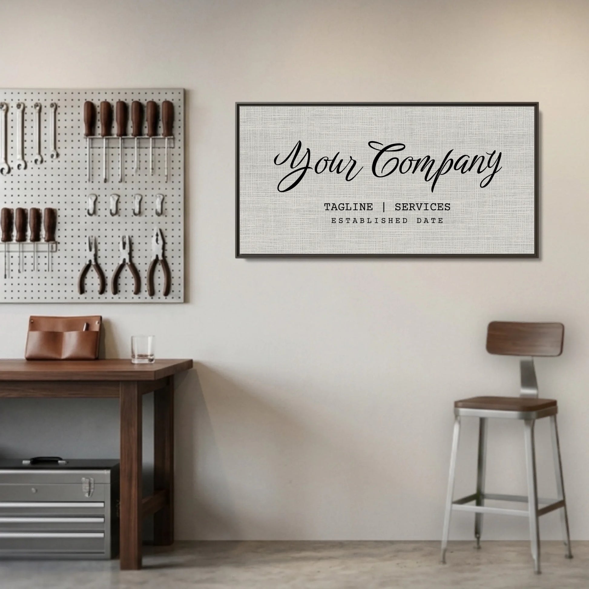 Garage Espresso Framed Wide Format 2.1 Canvas Mockup