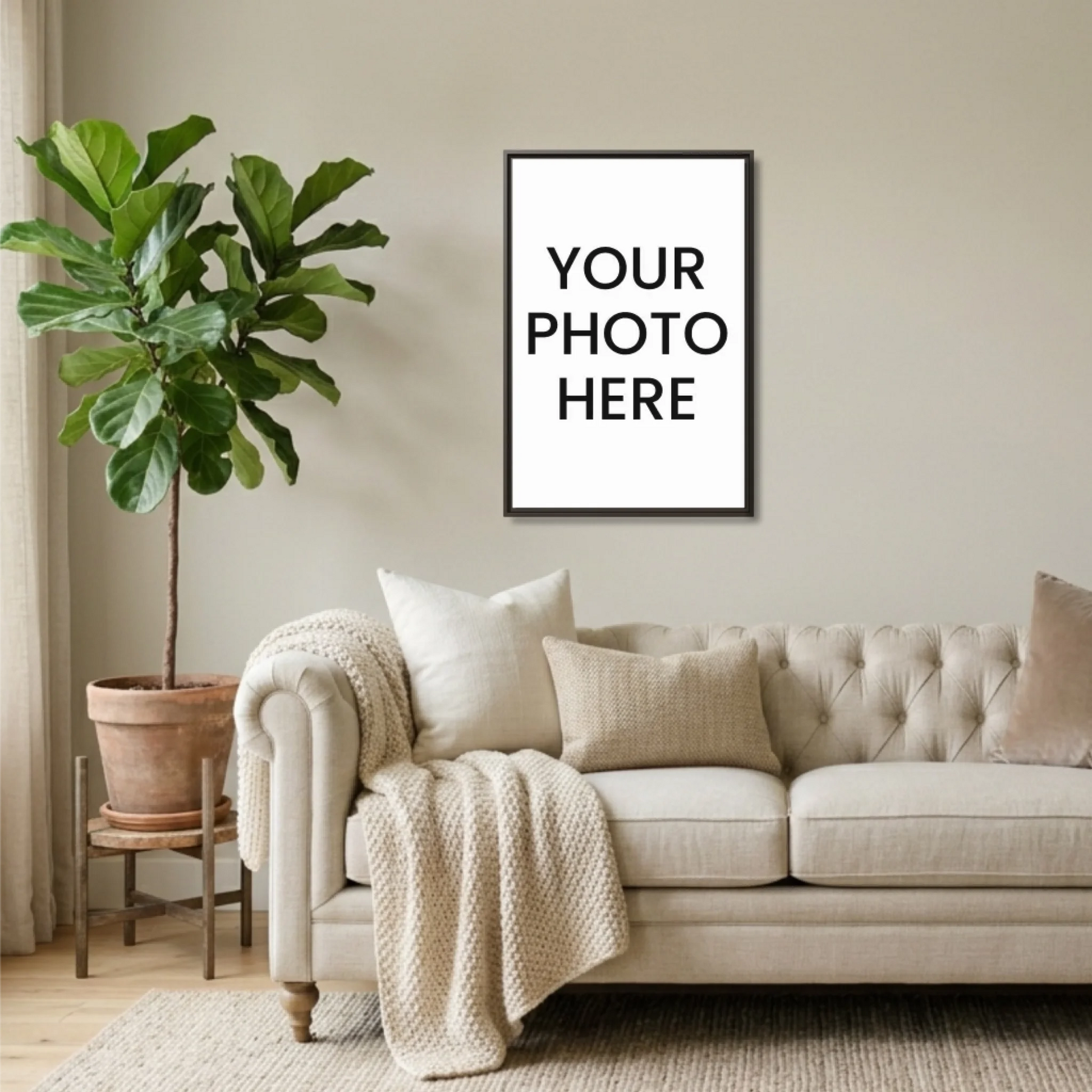 Espresso Framed 24x36 Vertical Canvas (2.3) Mockup For TIB