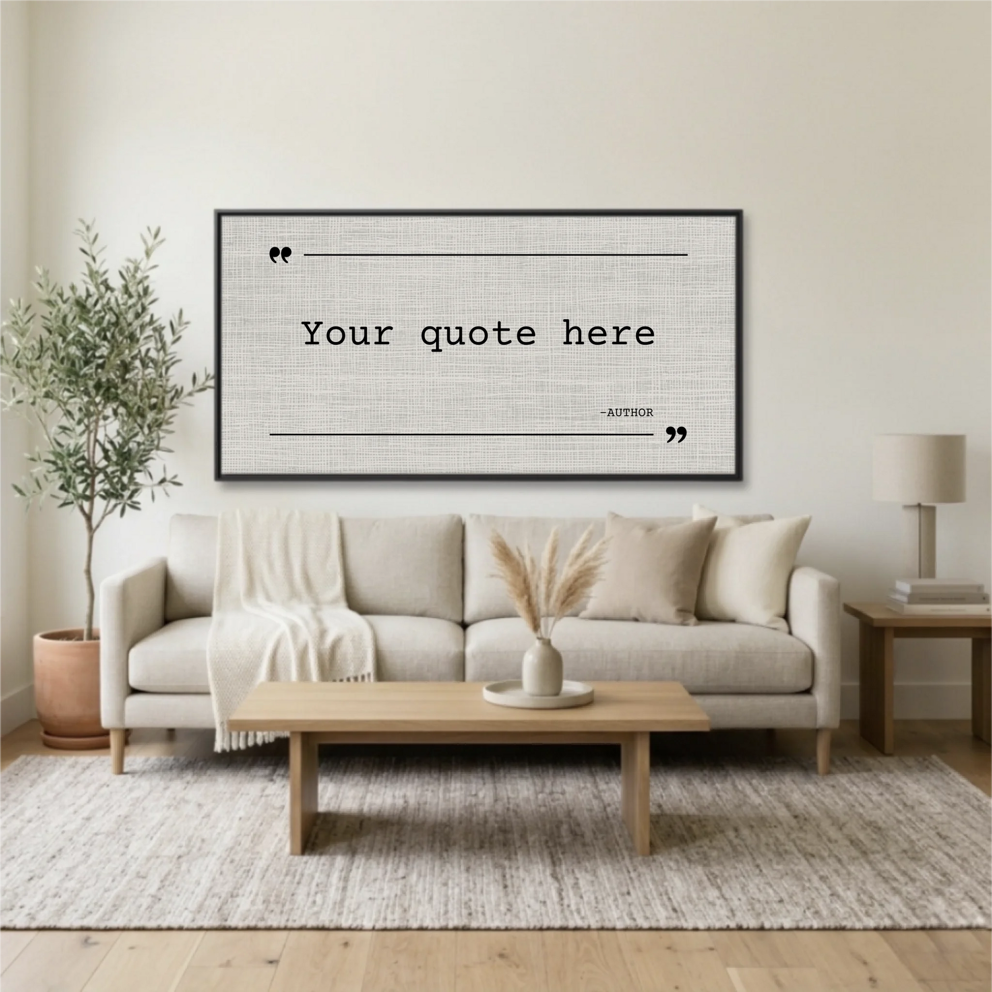 Living Room Black Framed Wide Format 2.1 Mockup