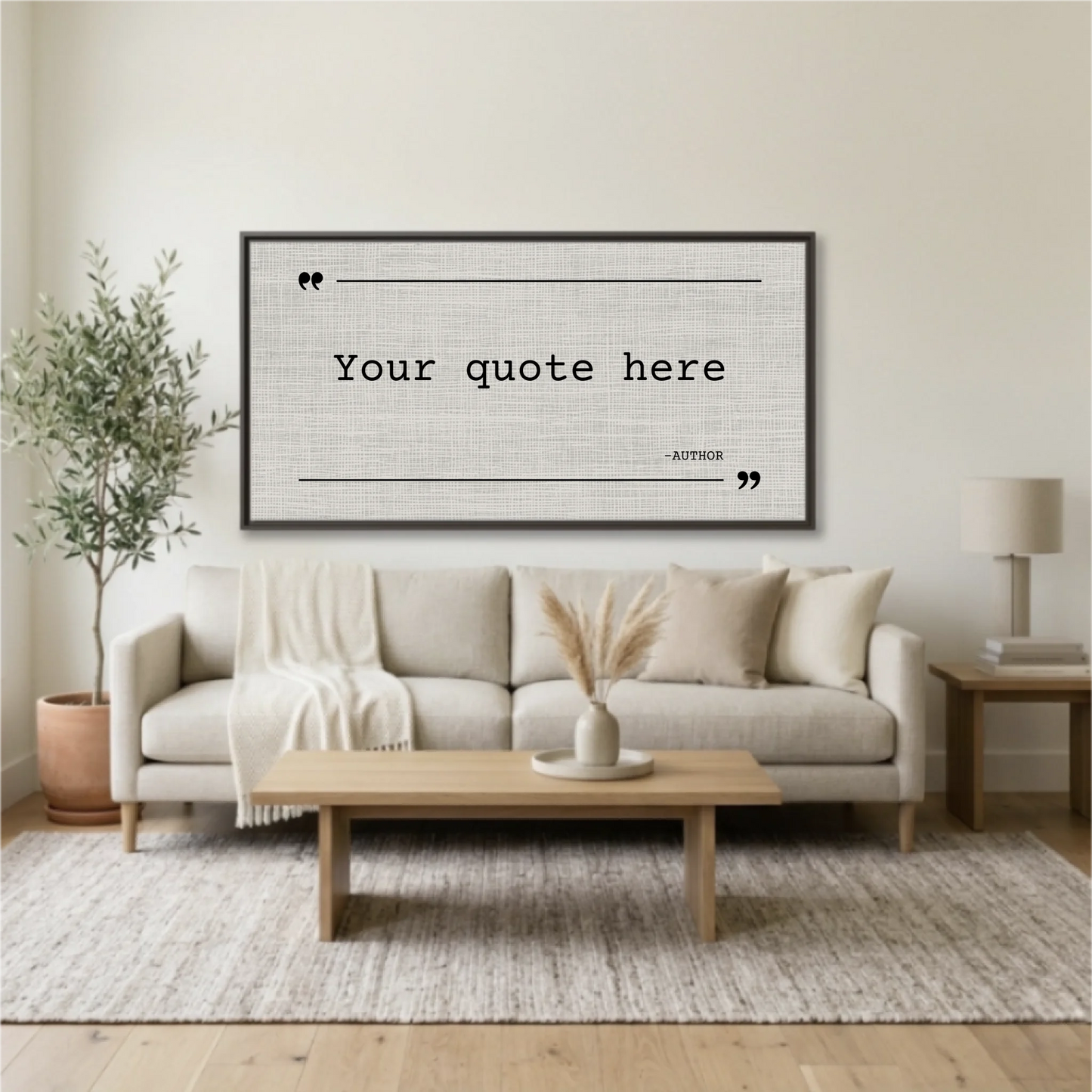 Living Room Espresso Framed Wide Format 2.1 Mockup