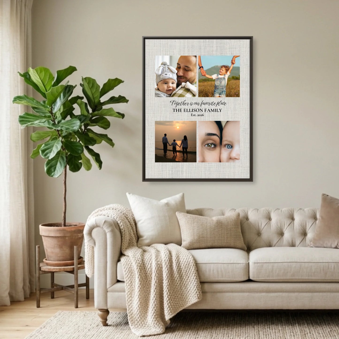 Espresso Framed 30x40 (3.4) Vertical Rectangular Canvas