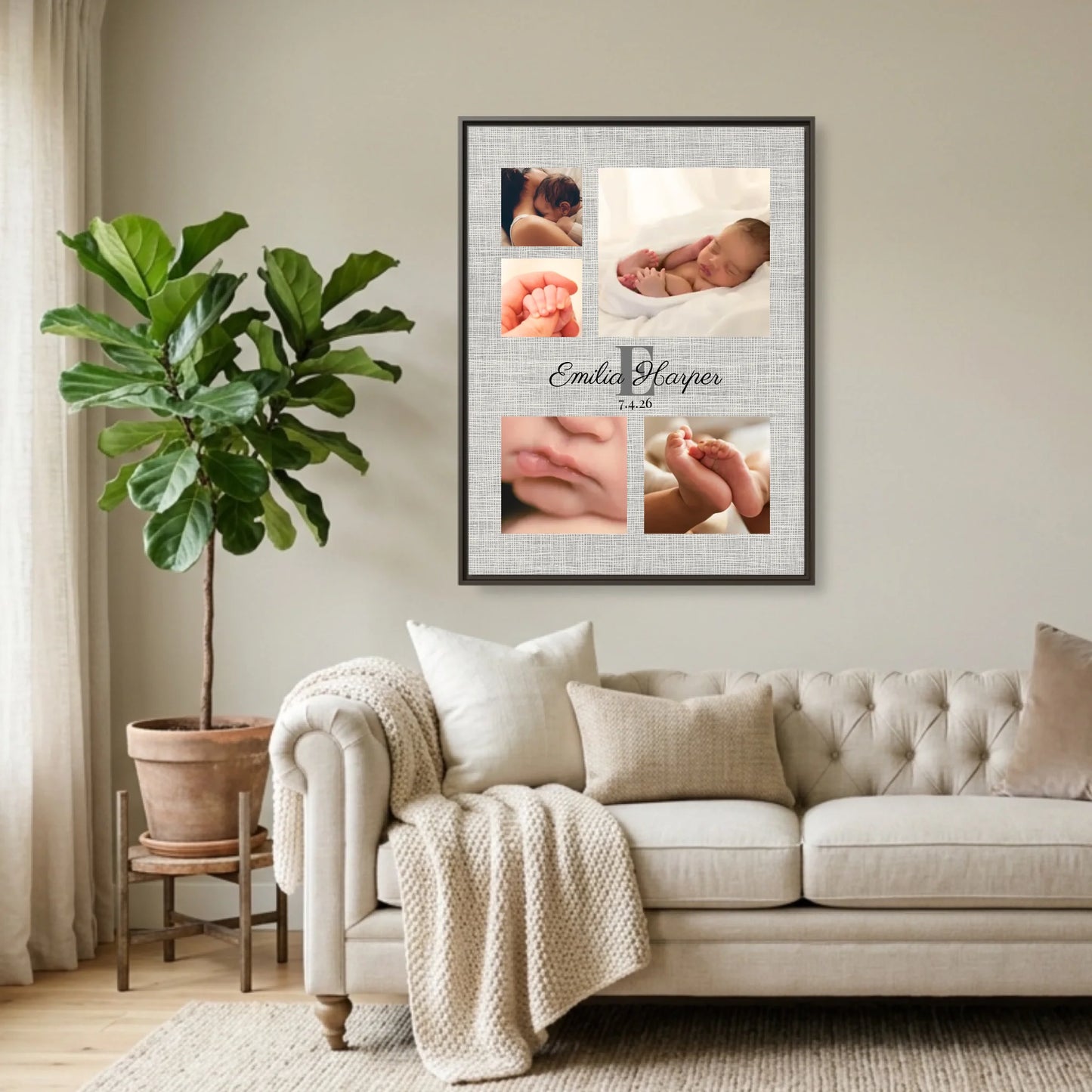 Espresso Framed 30x40 (3.4) Vertical Rectangular Canvas