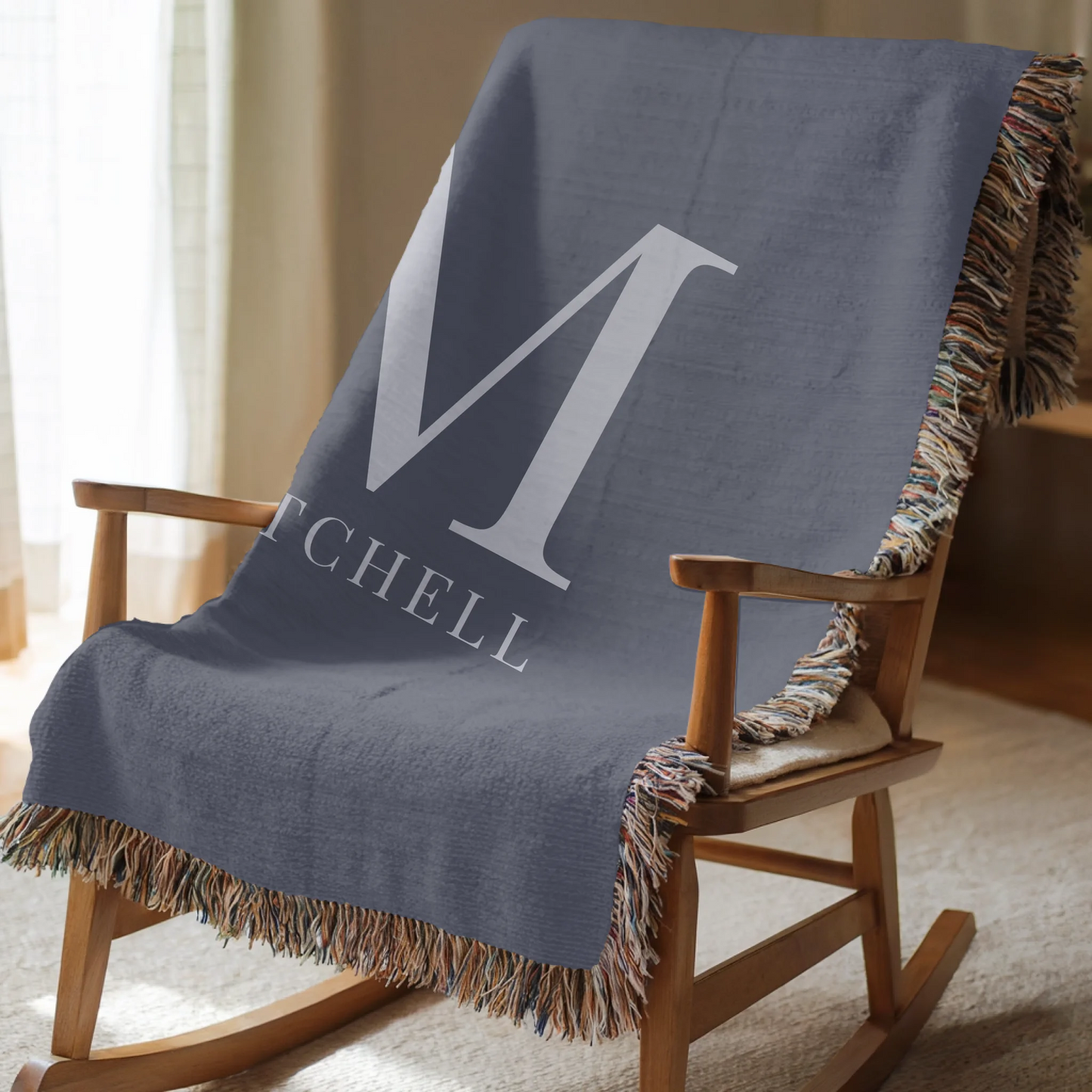 Monogram Initial Blanket - Family Last Name - Personalized