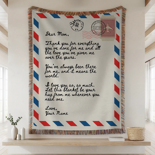 Woven Blanket Lifestyle Closeup Mockup