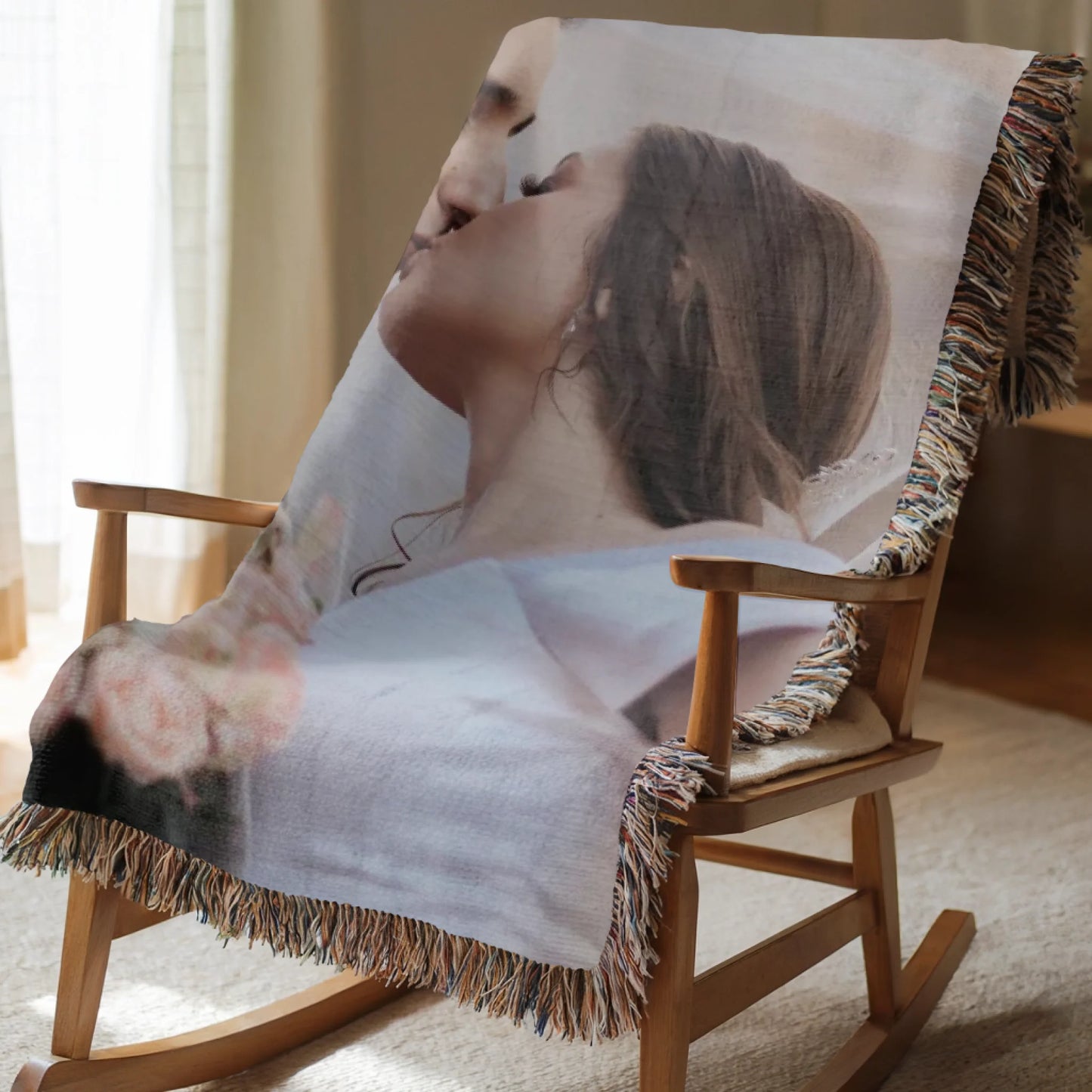 Couple / Wedding Photo Blanket with Couple Names - Personalized