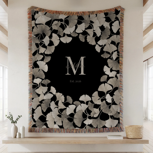 Woven Blanket Lifestyle Closeup Mockup