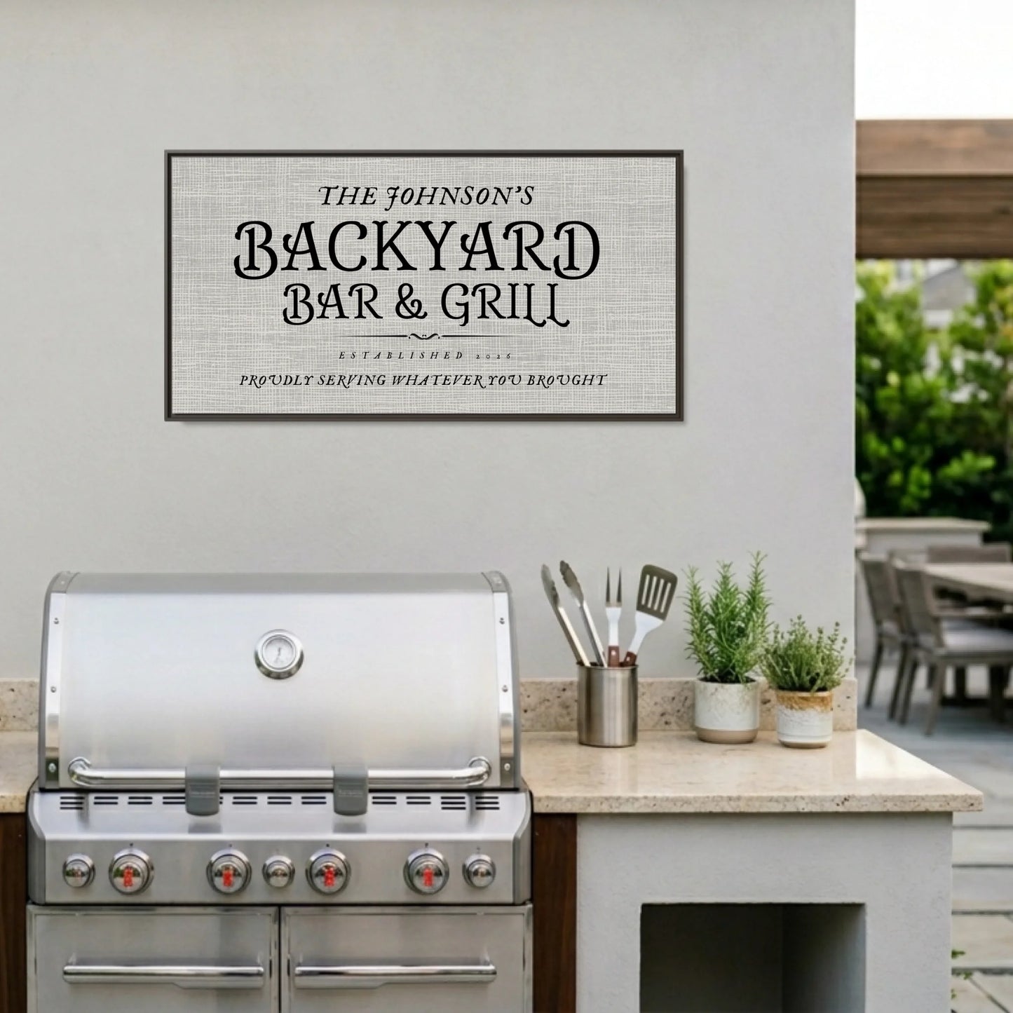 Grill:patio espresso framed Wide Format 2.1