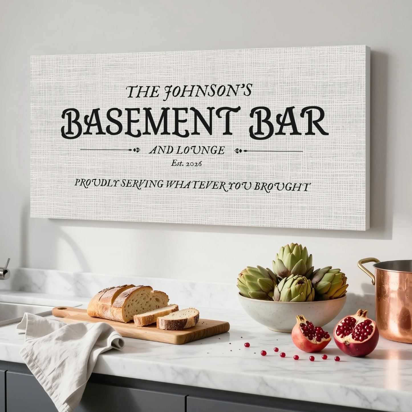 Kitchen Unframed Wide Format 2.1 Canvas Mockup