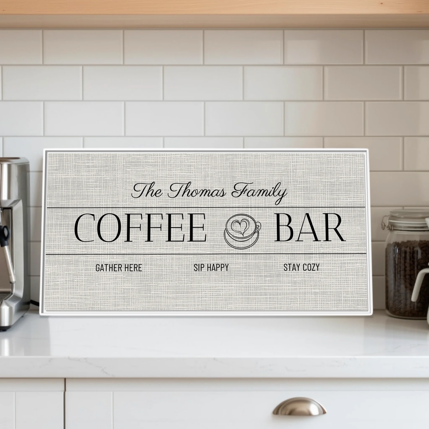 Coffee Bar : Kitchen Wt WF 2.1 Lifestyle Closeup Mockup