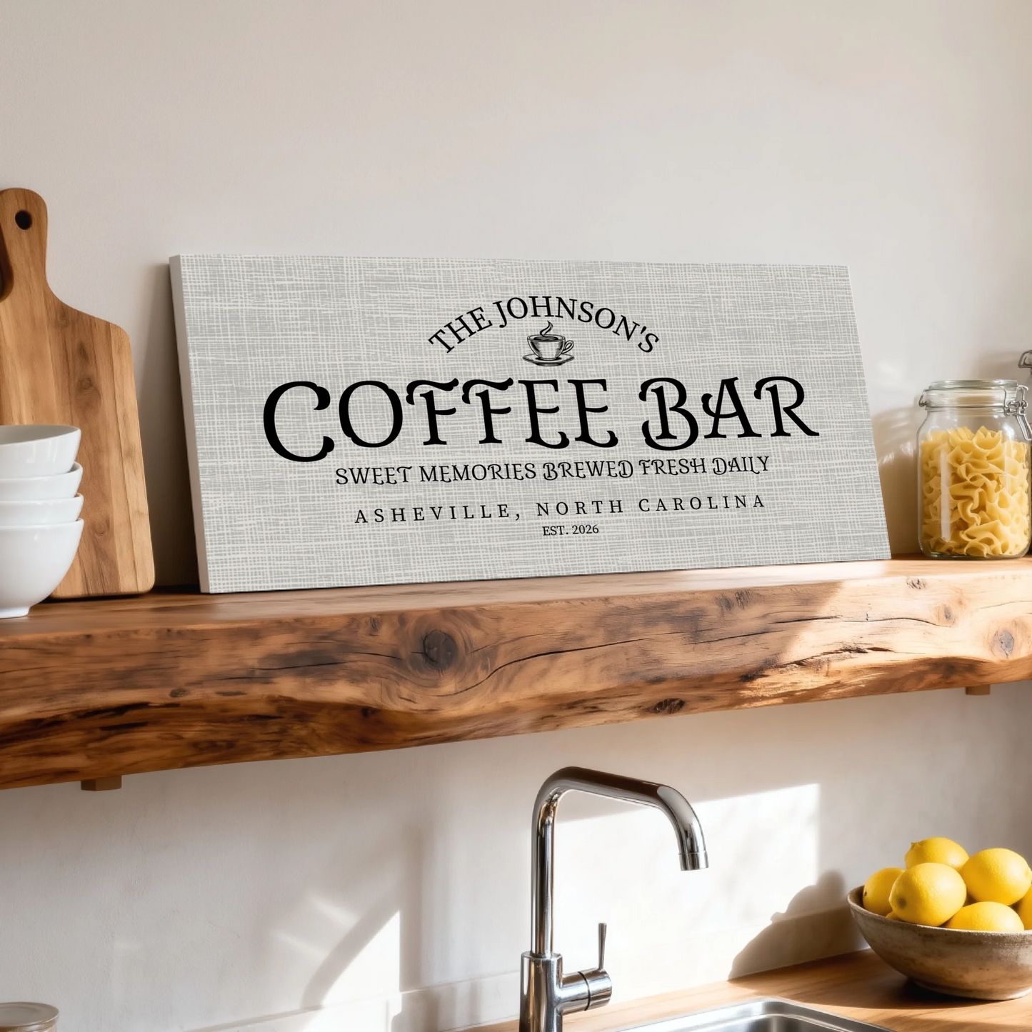 Shelf over kitchen sink unframed wide format 2.1