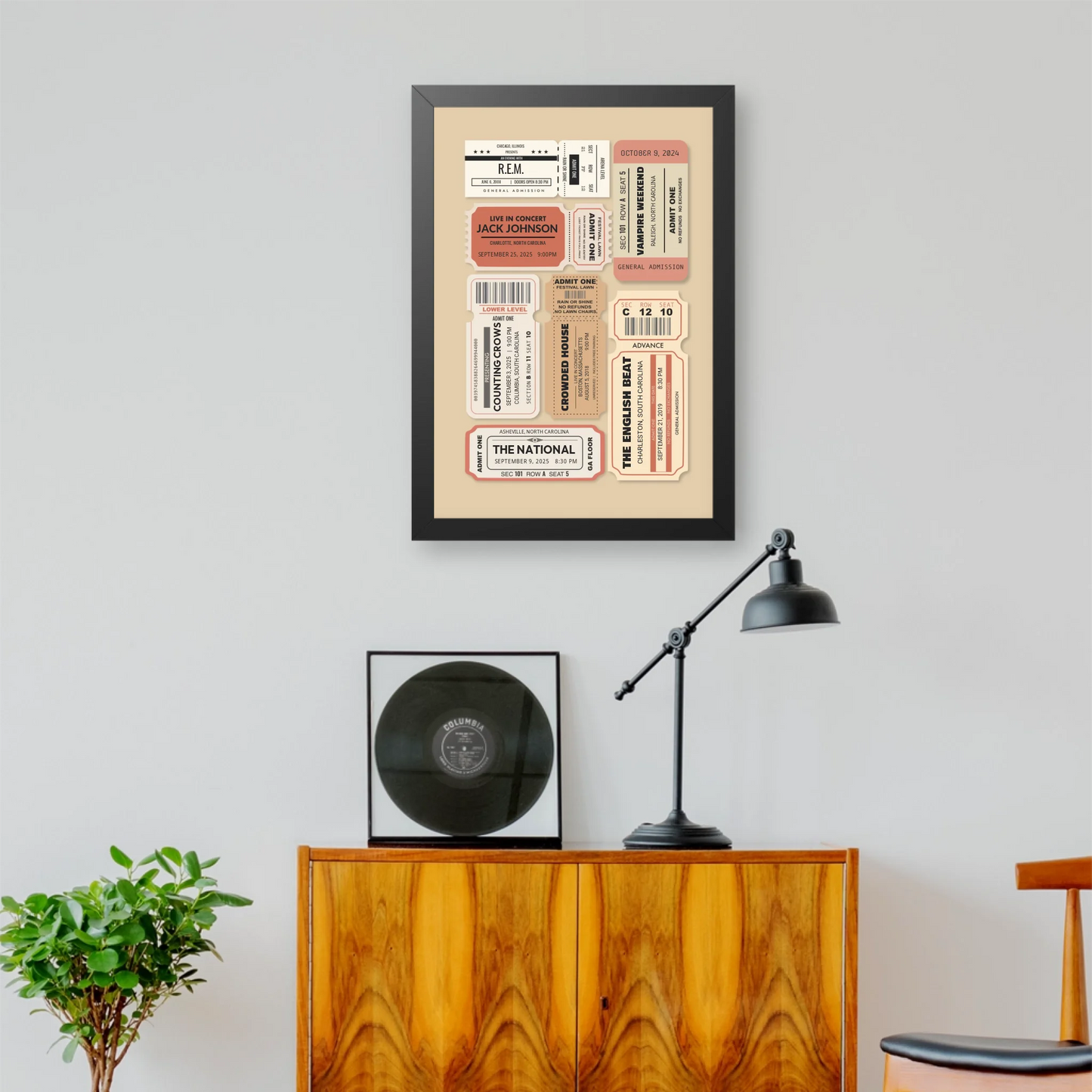 Living Room:Music Room 20x30 Poster Mockup Black