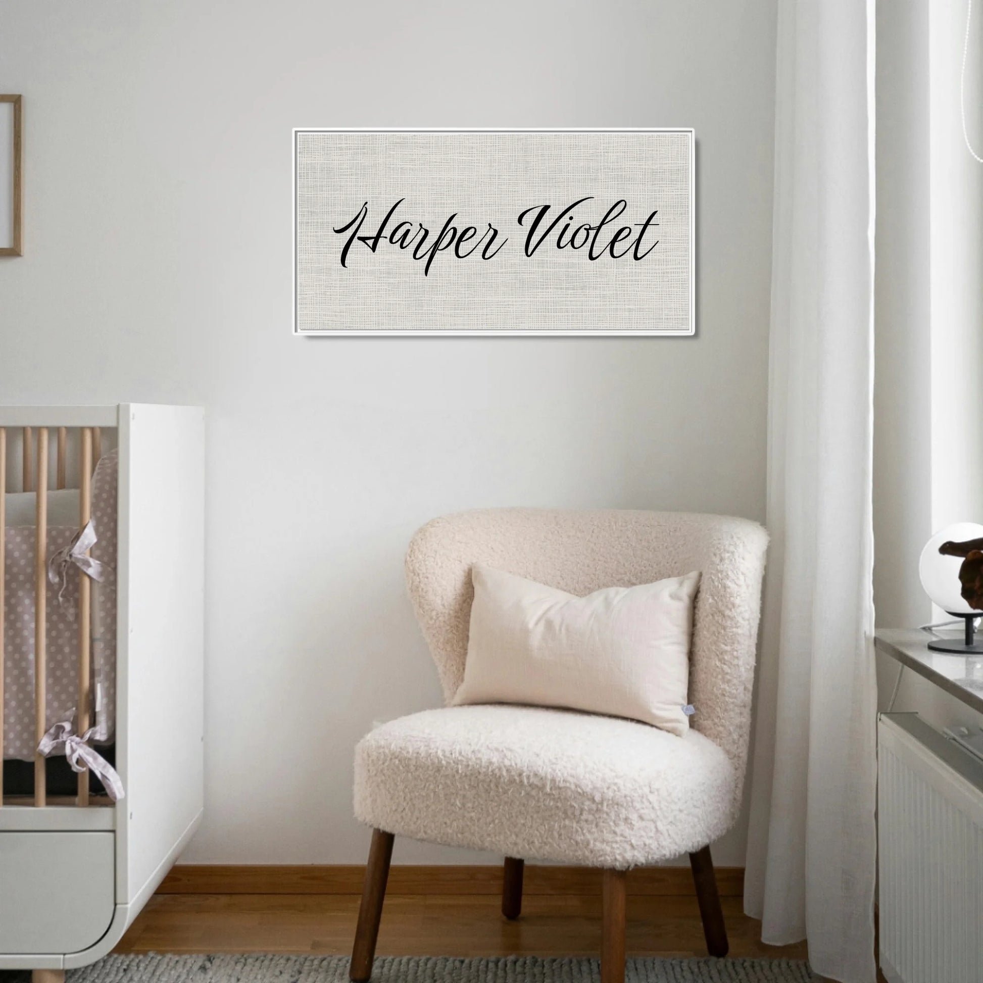 Baby Room:Nursery 2 White Framed
