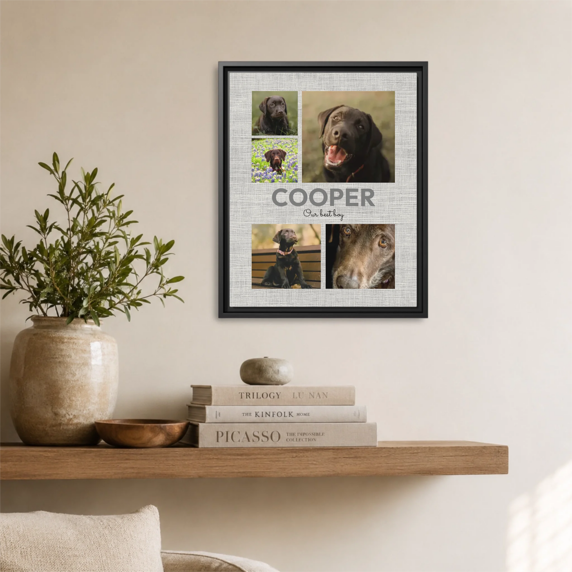 Black Framed 16x20 Vertical Canvas (4.5) Mockup For TIB