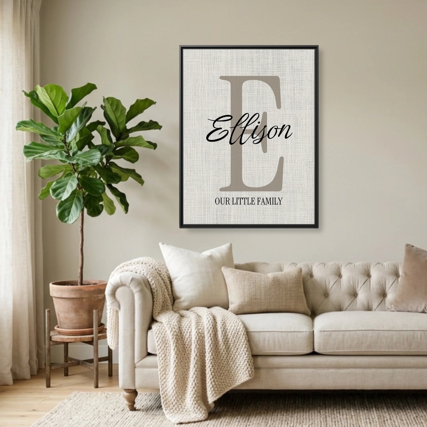 Black Framed 30x40 (3.4) Vertical Rectangular Canvas