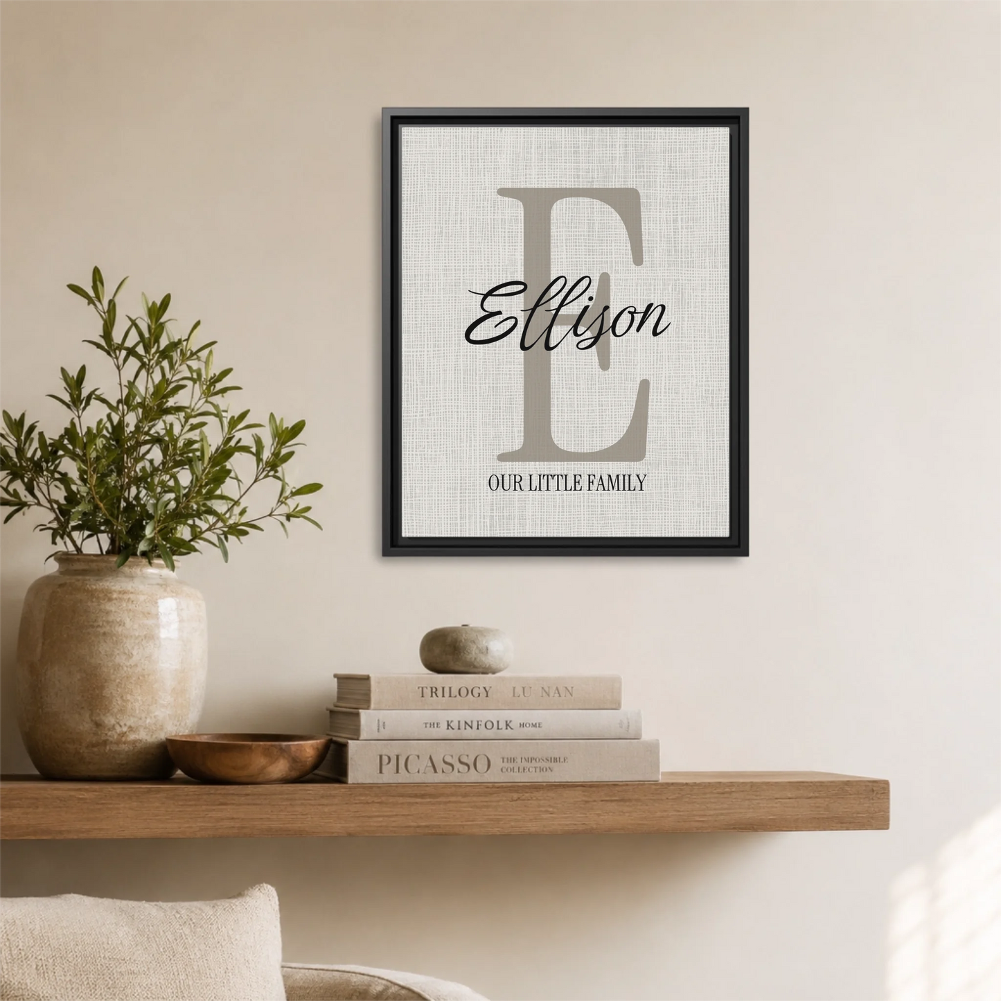 Black Framed 16x20 Vertical Canvas (4.5) Mockup For TIB