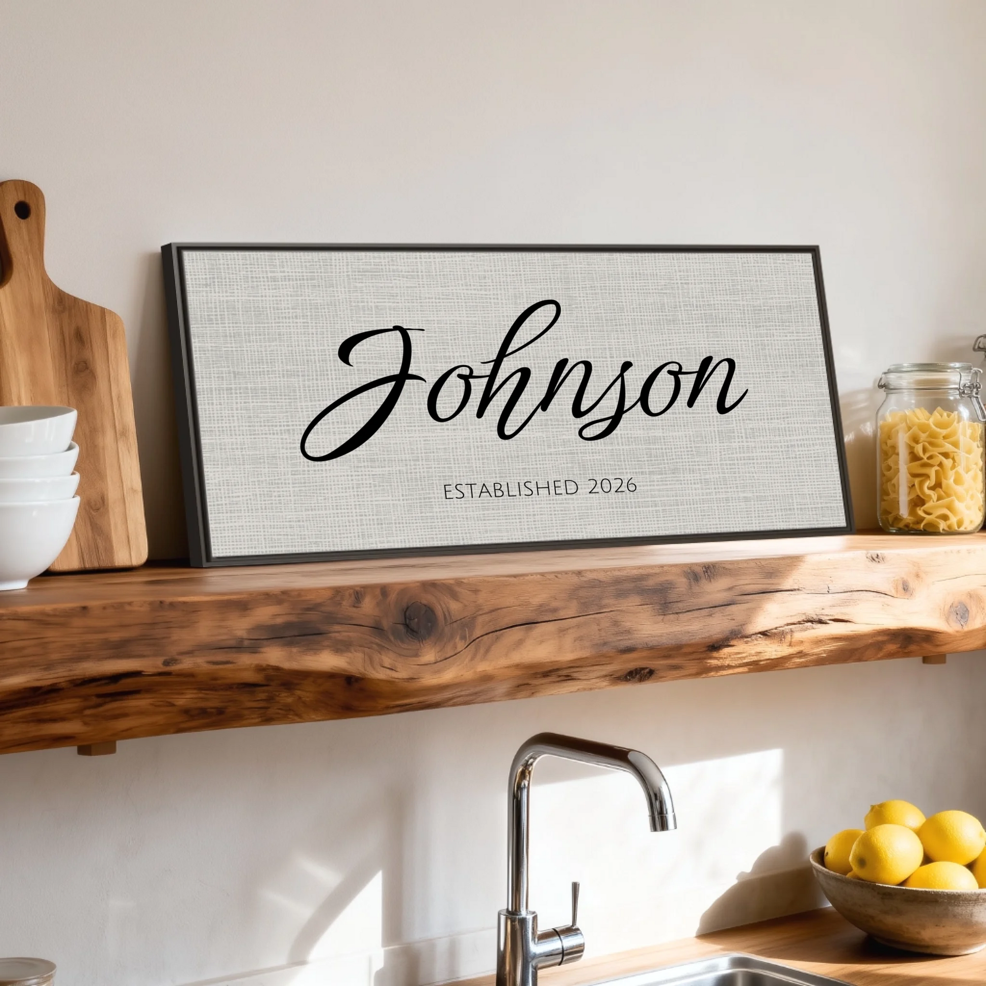 Shelf over kitchen sink espresso framed wide format 2.1