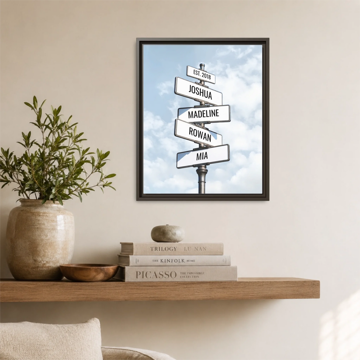 Espresso Framed 16x20 Vertical Canvas (4.5) Mockup For TIB