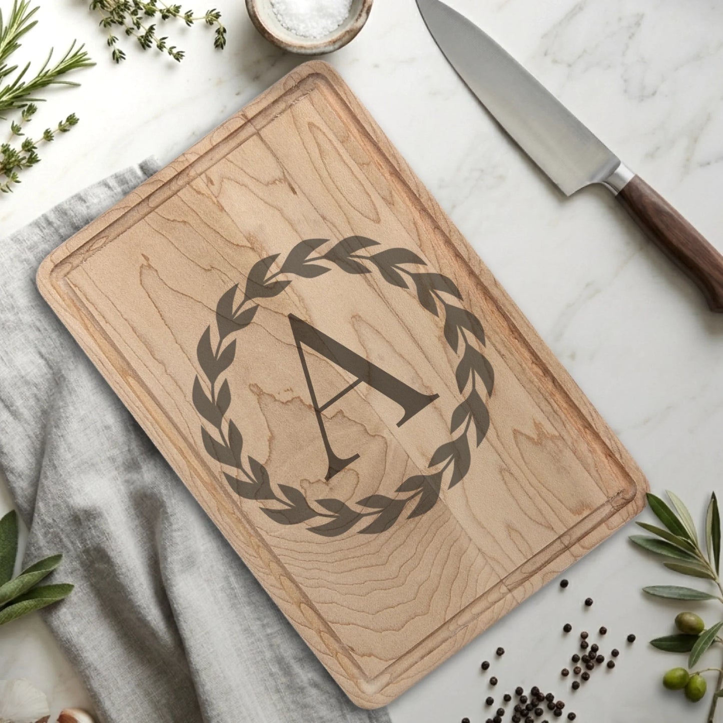 Rectangle Cutting Board with Drip Maple for TIB