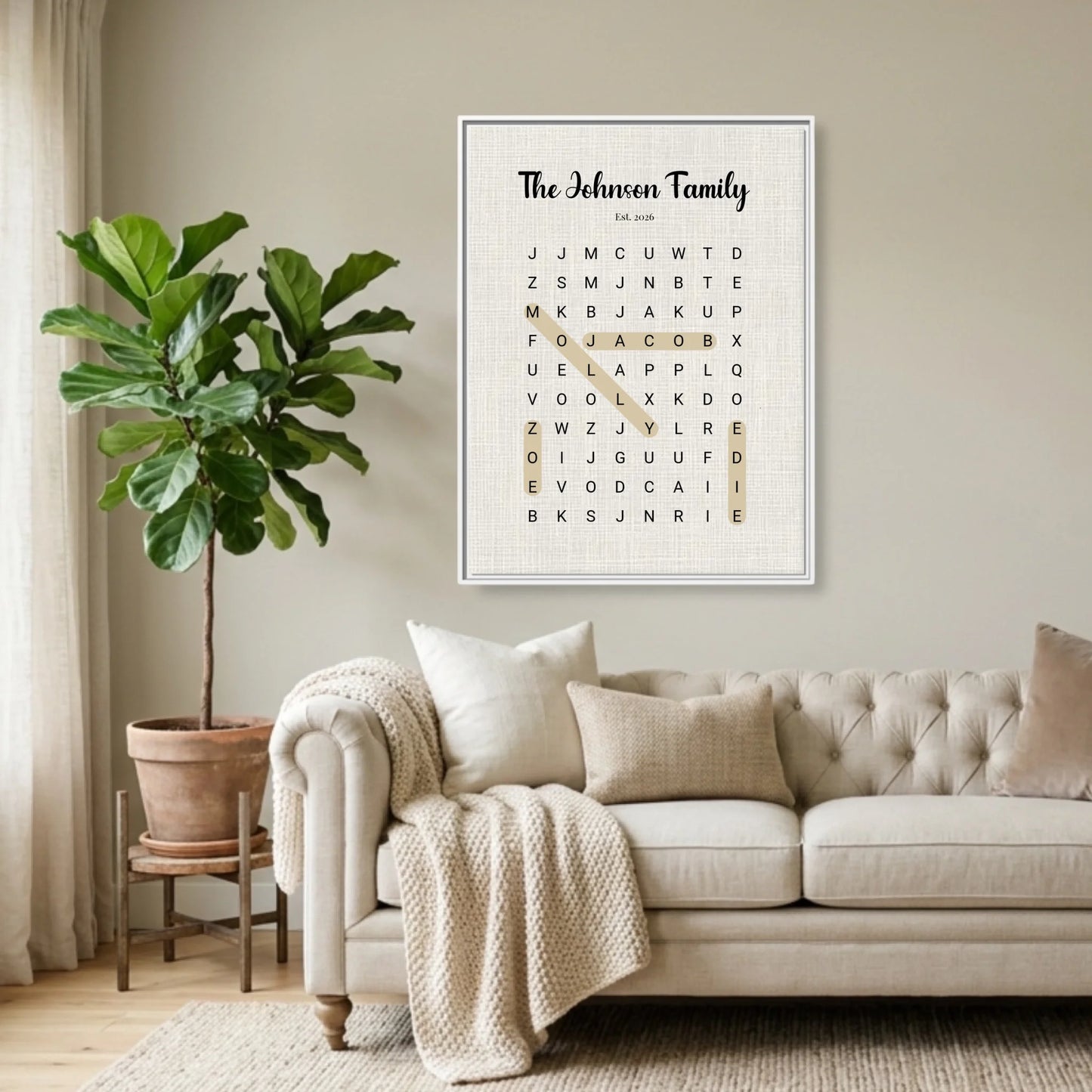 White Framed 30x40 (3.4) Vertical Rectangular Canvas