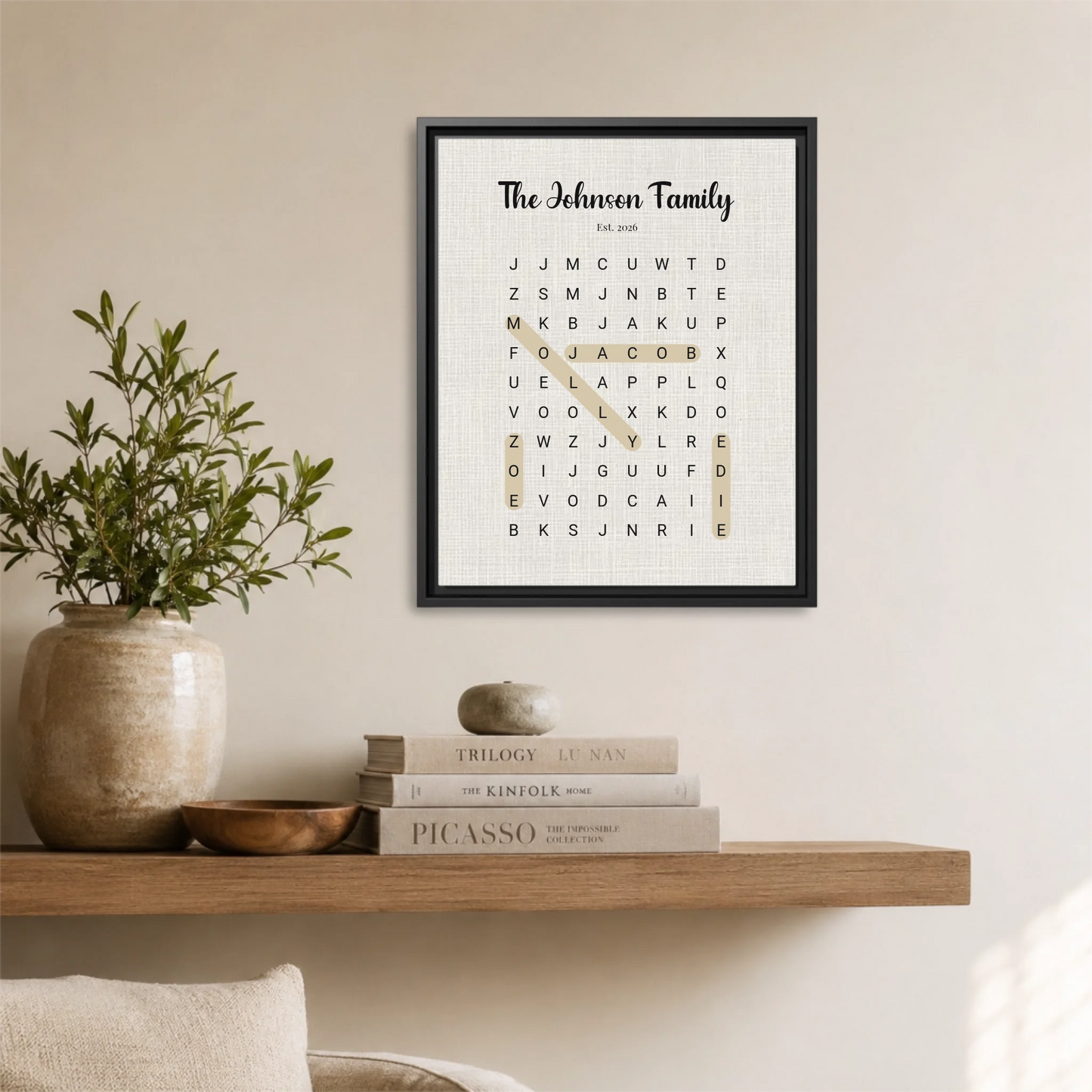 Black Framed 16x20 Vertical Canvas (4.5) Mockup For TIB