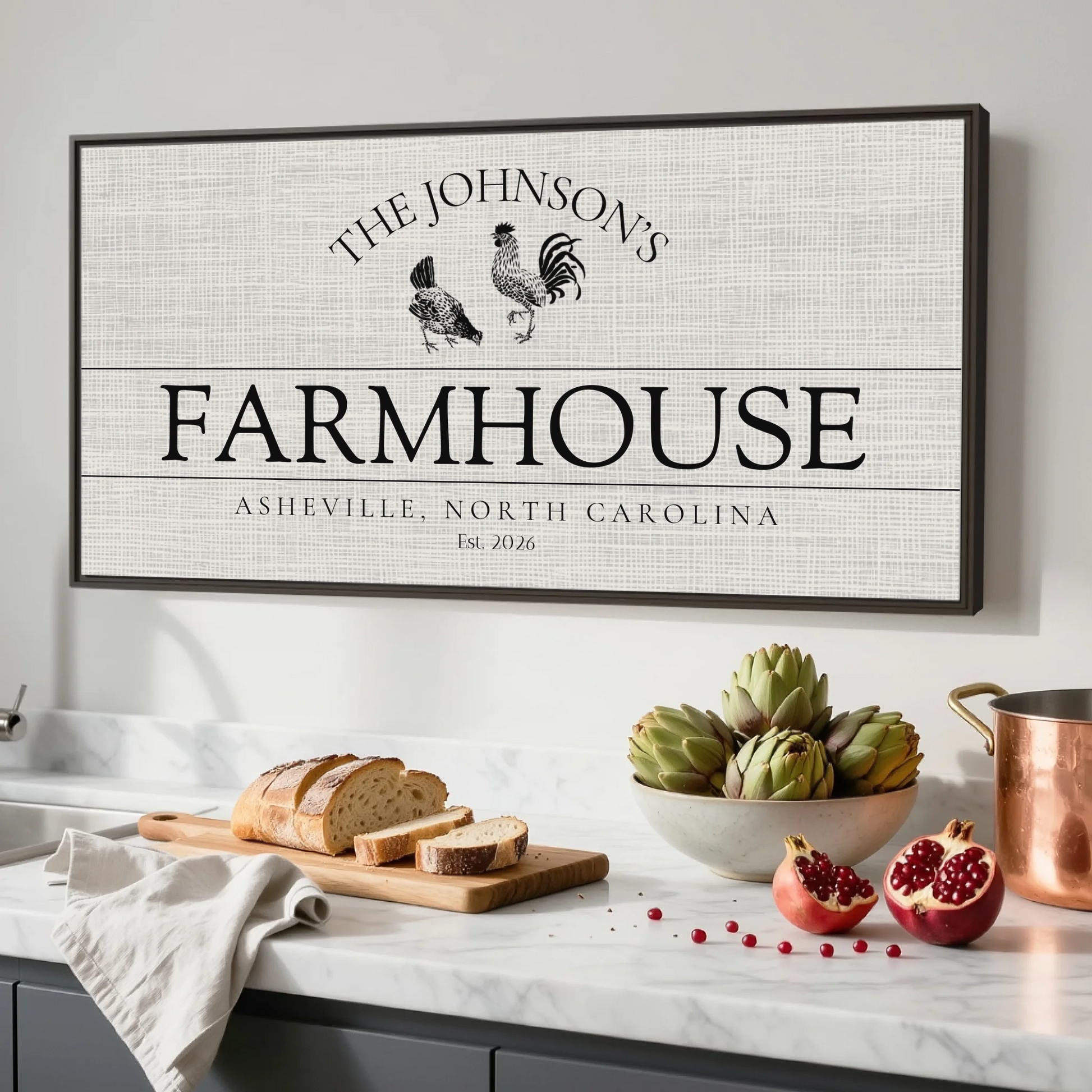 Kitchen Espresso Framed Wide Format 2.1 Canvas Mockup