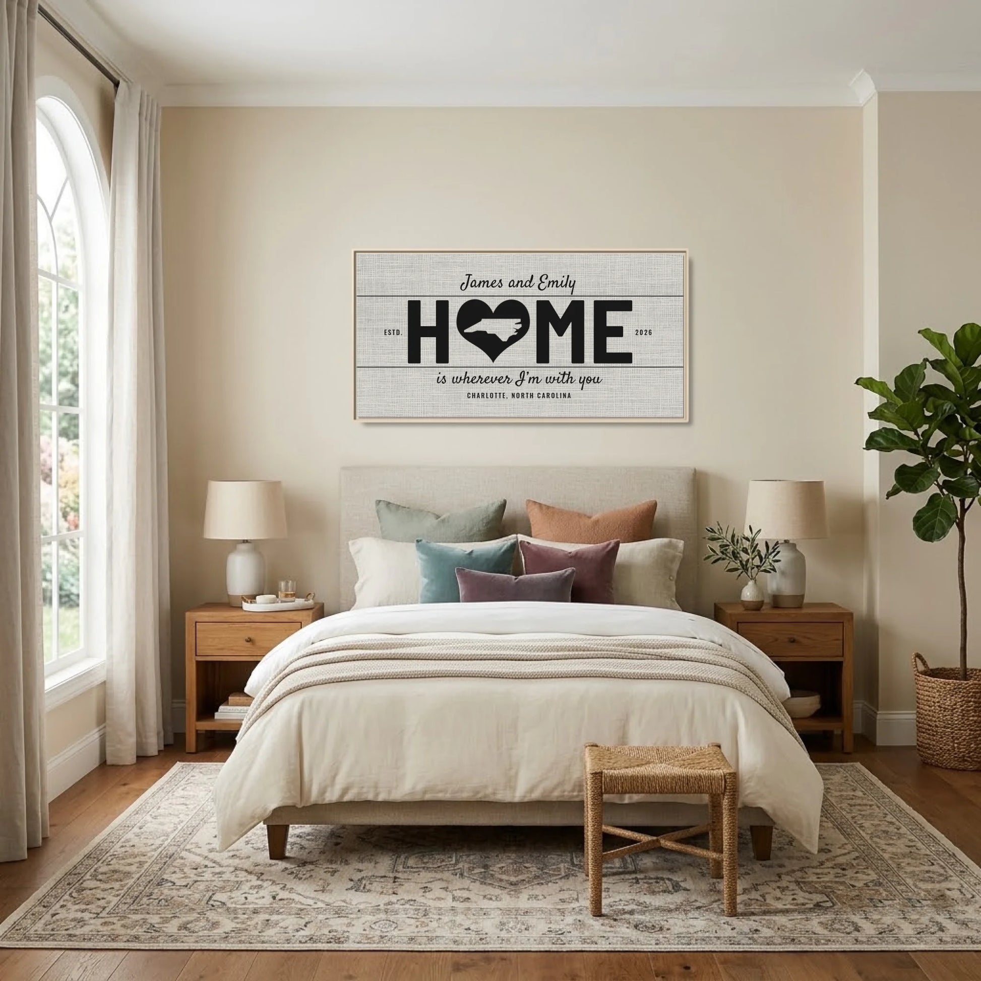 Bedroom - Nice Colors Natural Framed Wide Format 2.1 Mockup