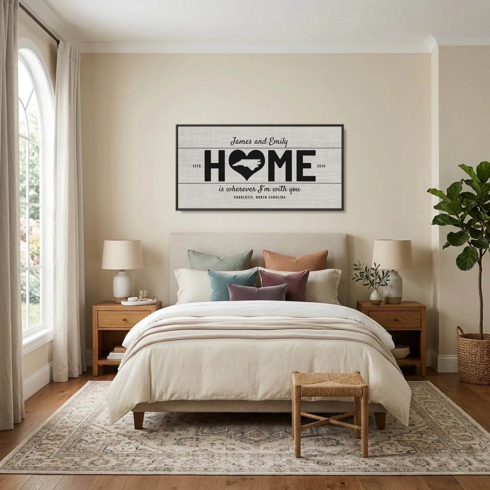Bedroom - Nice Colors Espresso Framed Wide Format 2.1 Mockup