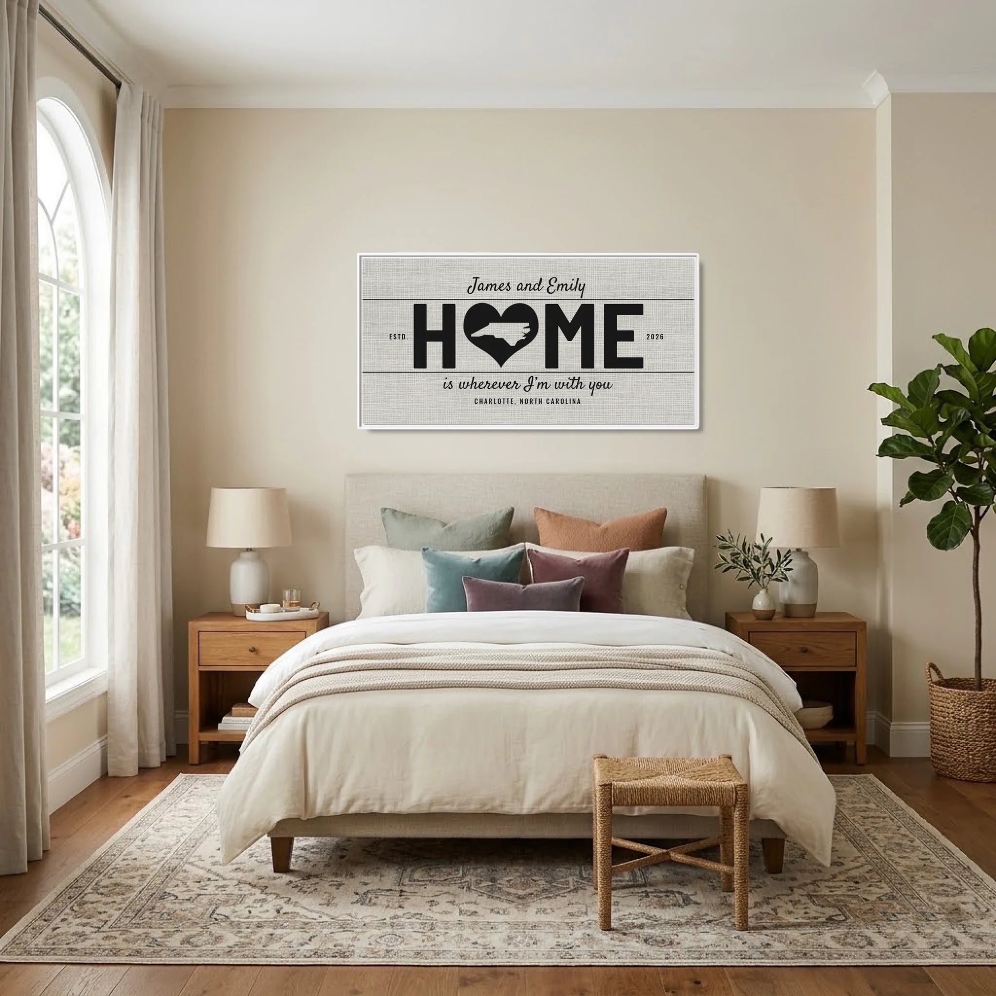 Bedroom - Nice Colors White Framed Wide Format 2.1 Mockup
