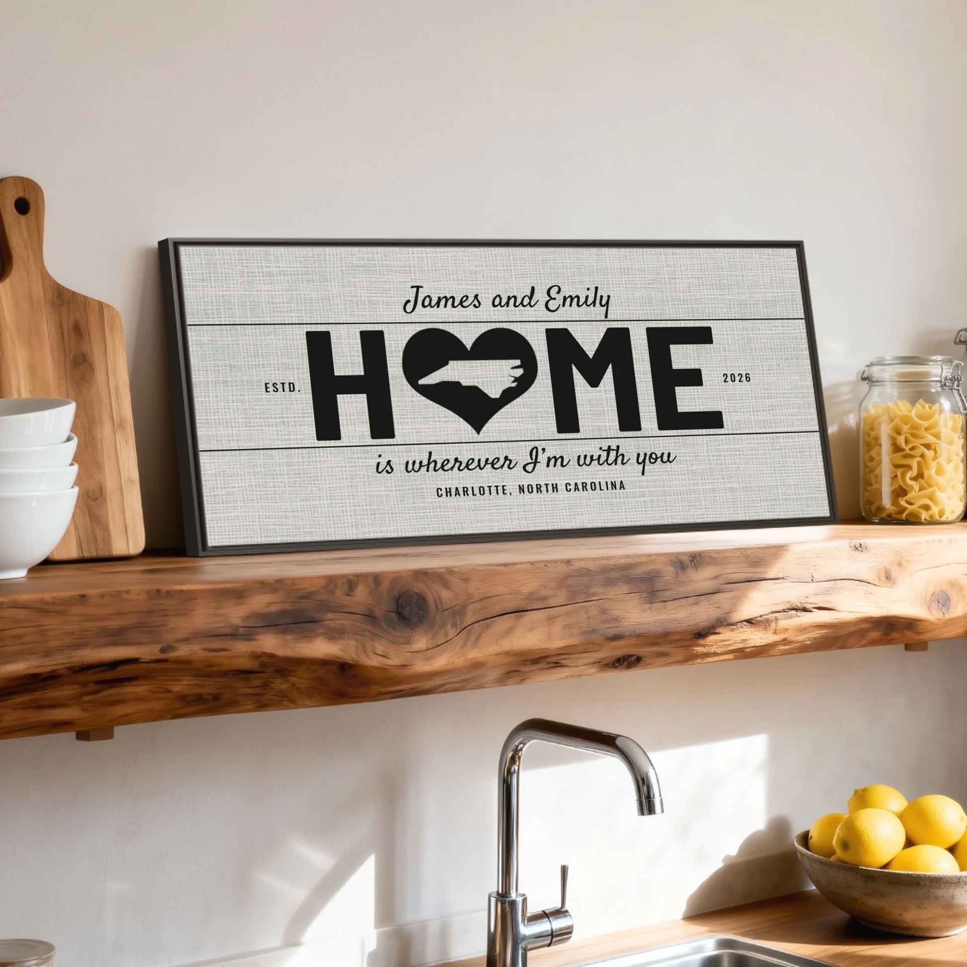 Shelf over kitchen sink espresso framed wide format 2.1