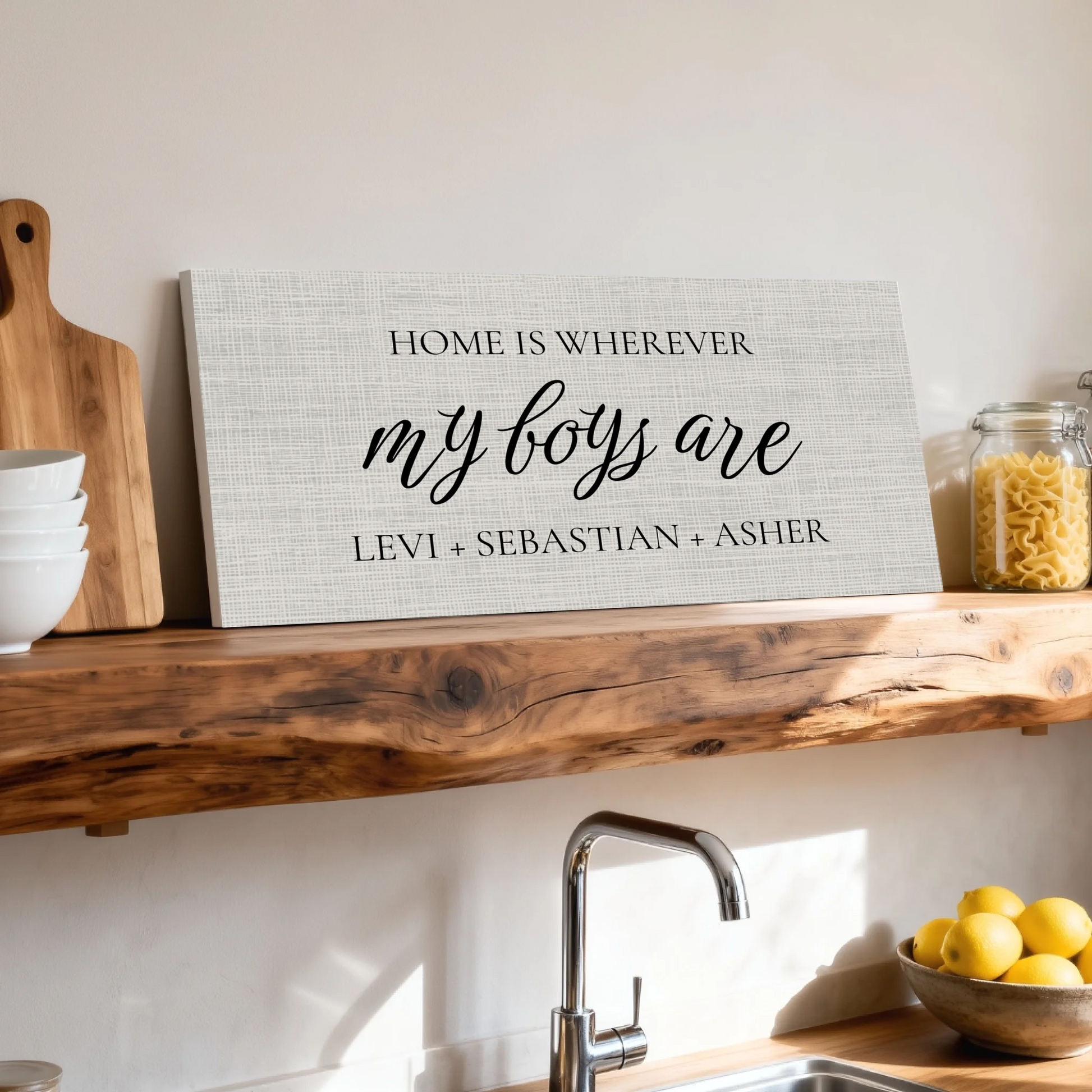 Shelf over kitchen sink unframed wide format 2.1