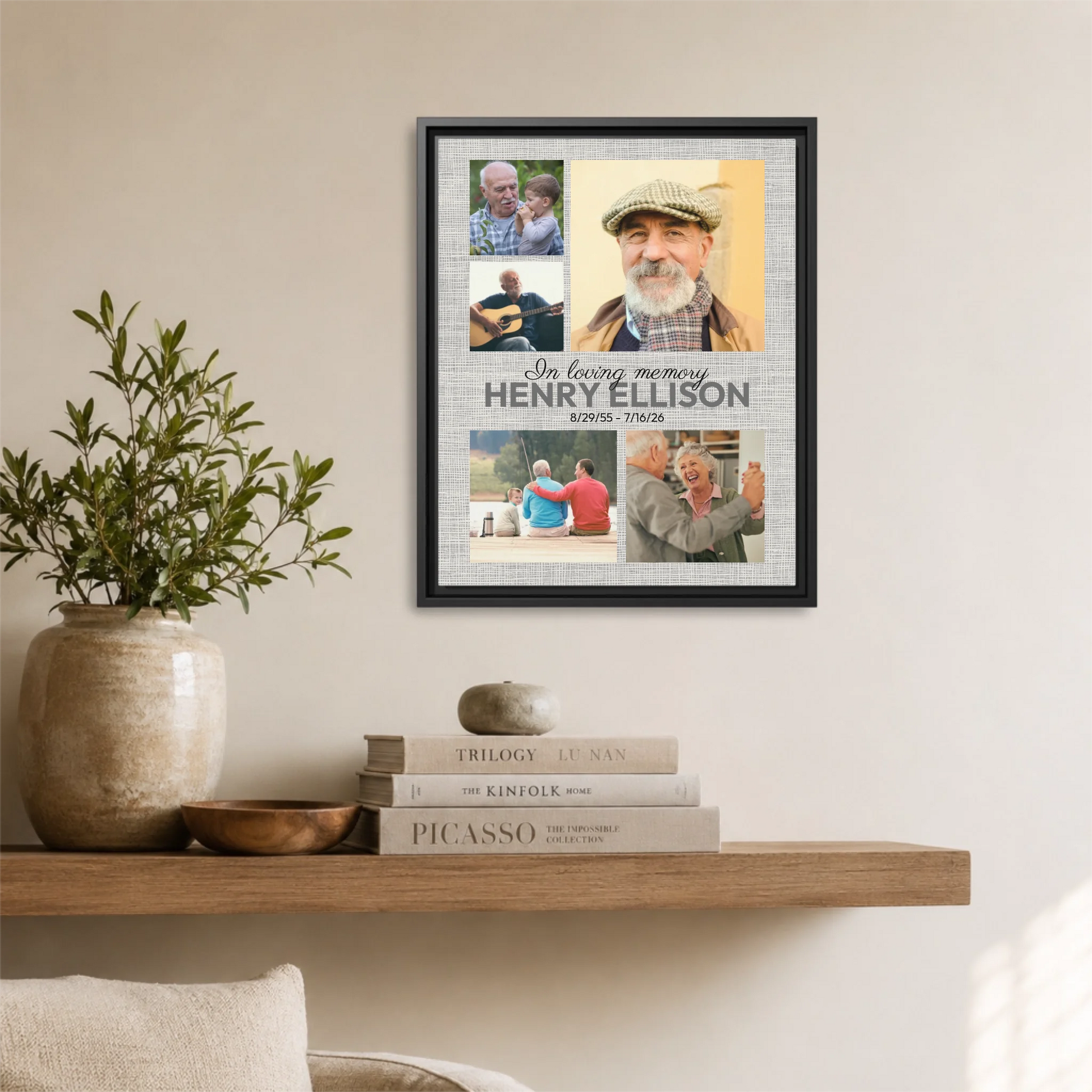 Black Framed 16x20 Vertical Canvas (4.5) Mockup For TIB