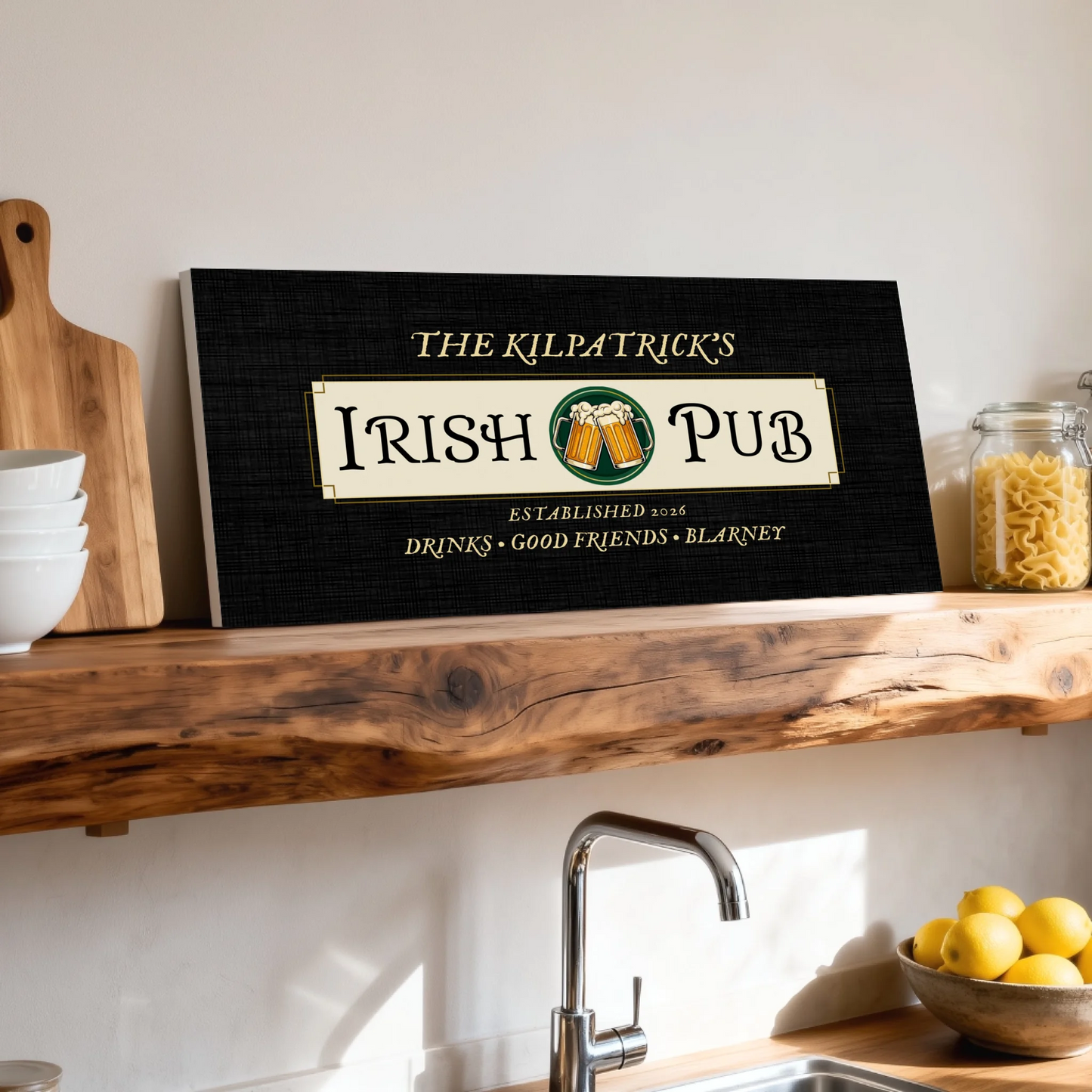 Shelf over kitchen sink unframed wide format 2.1