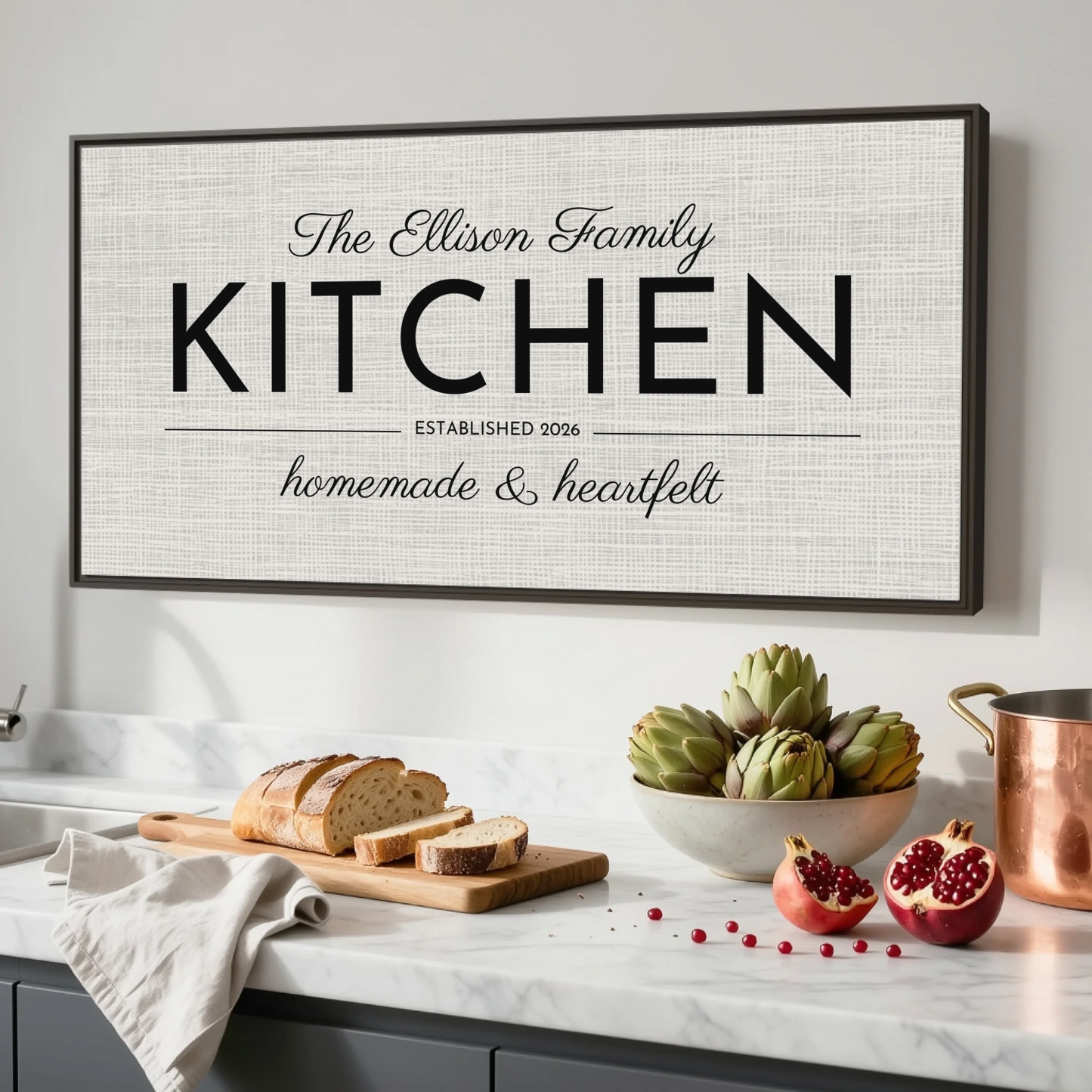 Kitchen Espresso Framed Wide Format 2.1 Canvas Mockup