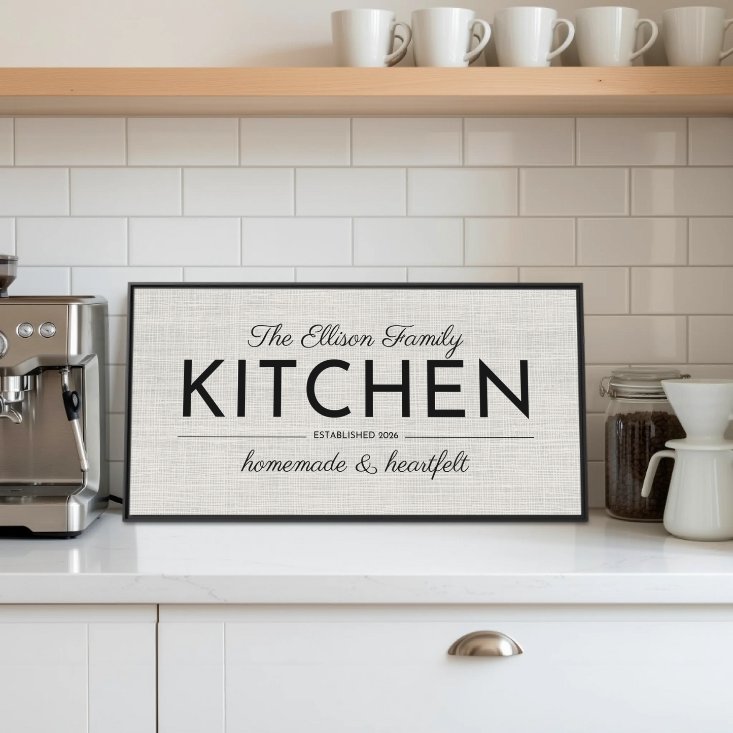 Coffee Bar:Kitchen black framed Wide Format 2.1
