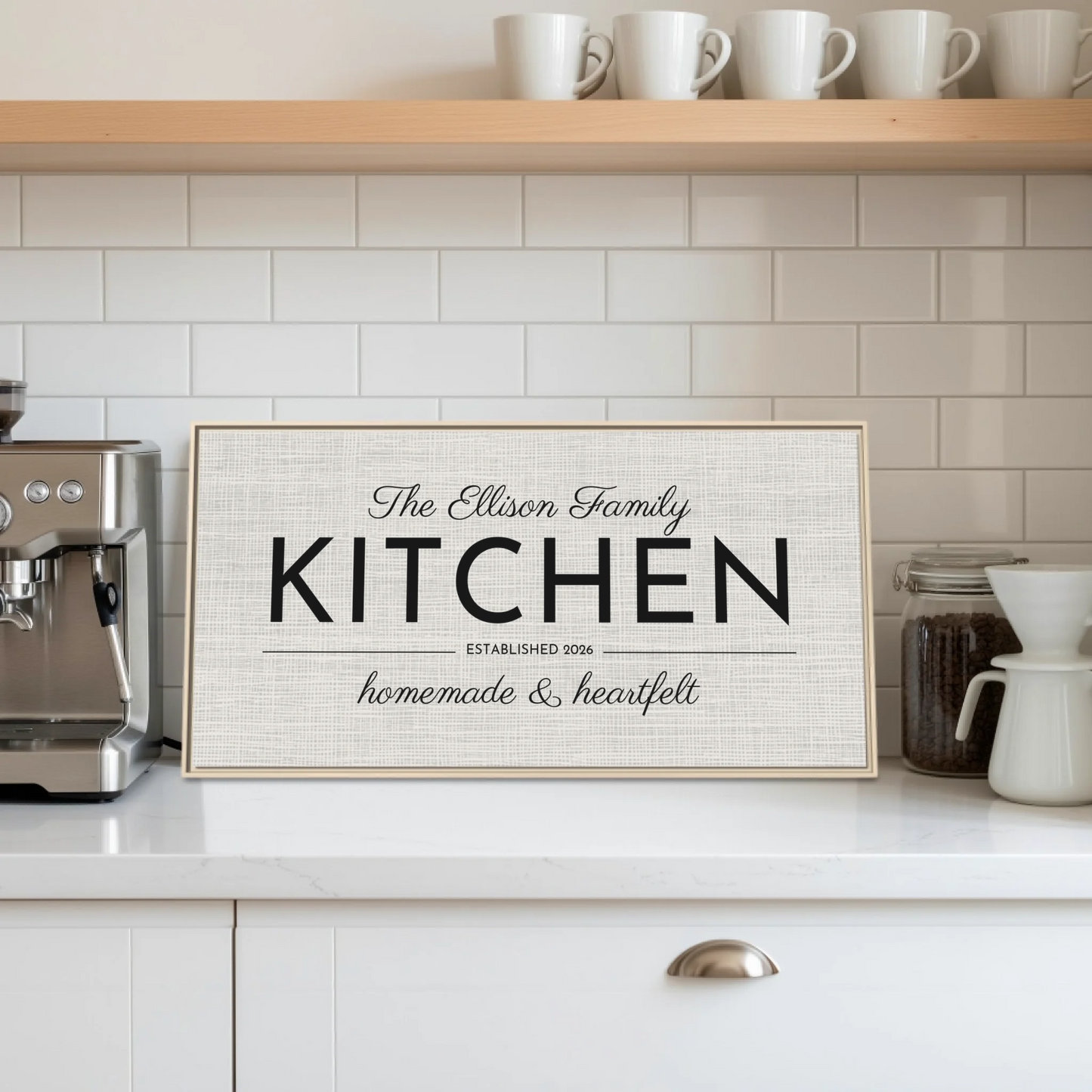 Coffee Bar:Kitchen Natural framed Wide Format 2.1