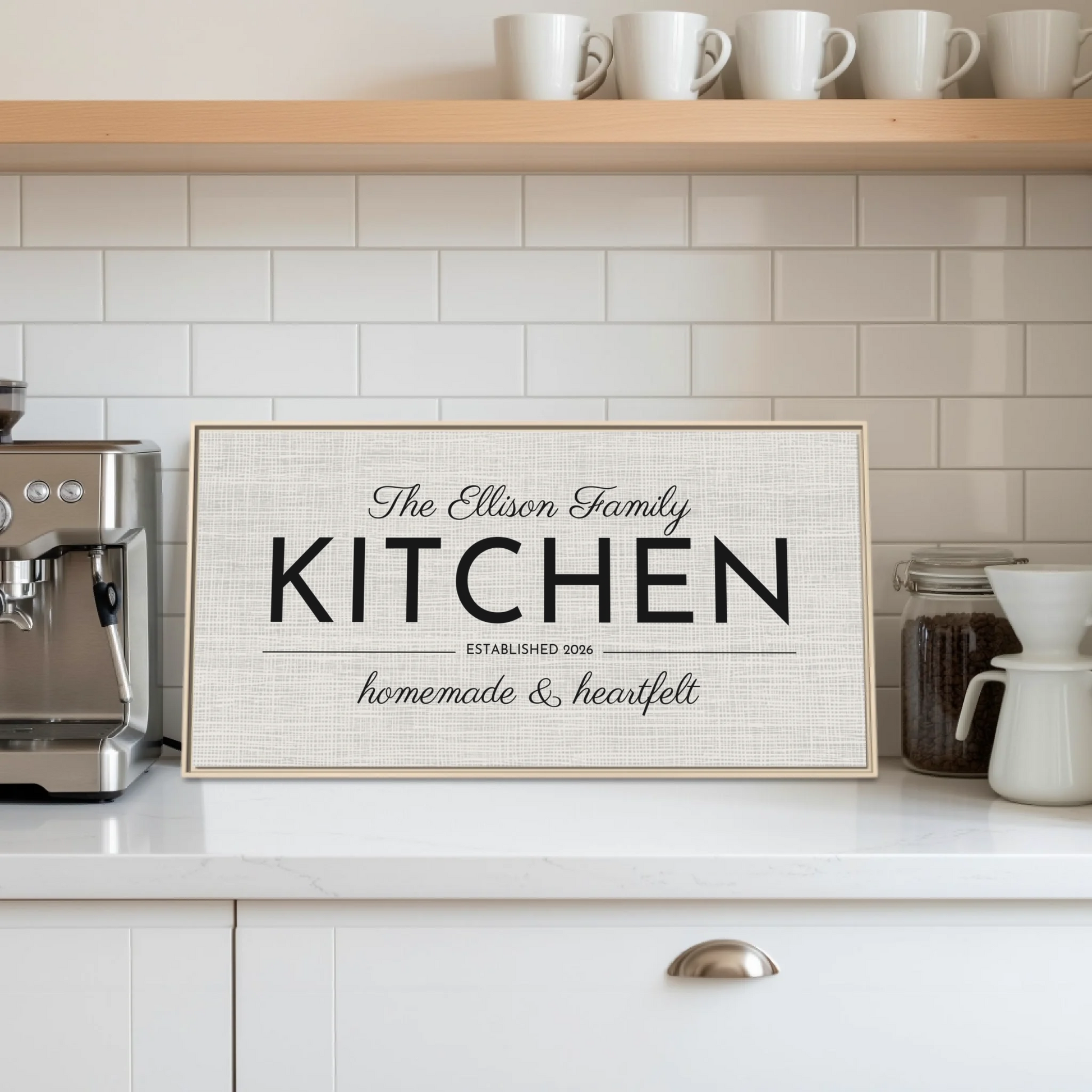 Coffee Bar:Kitchen Natural framed Wide Format 2.1