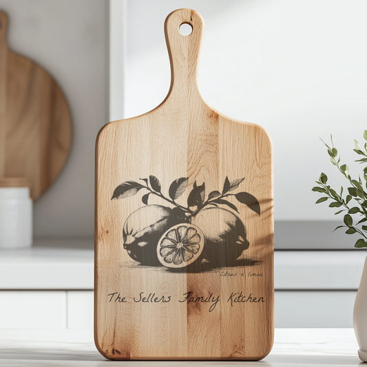 Paddle Cutting Board Lifestyle Closeup