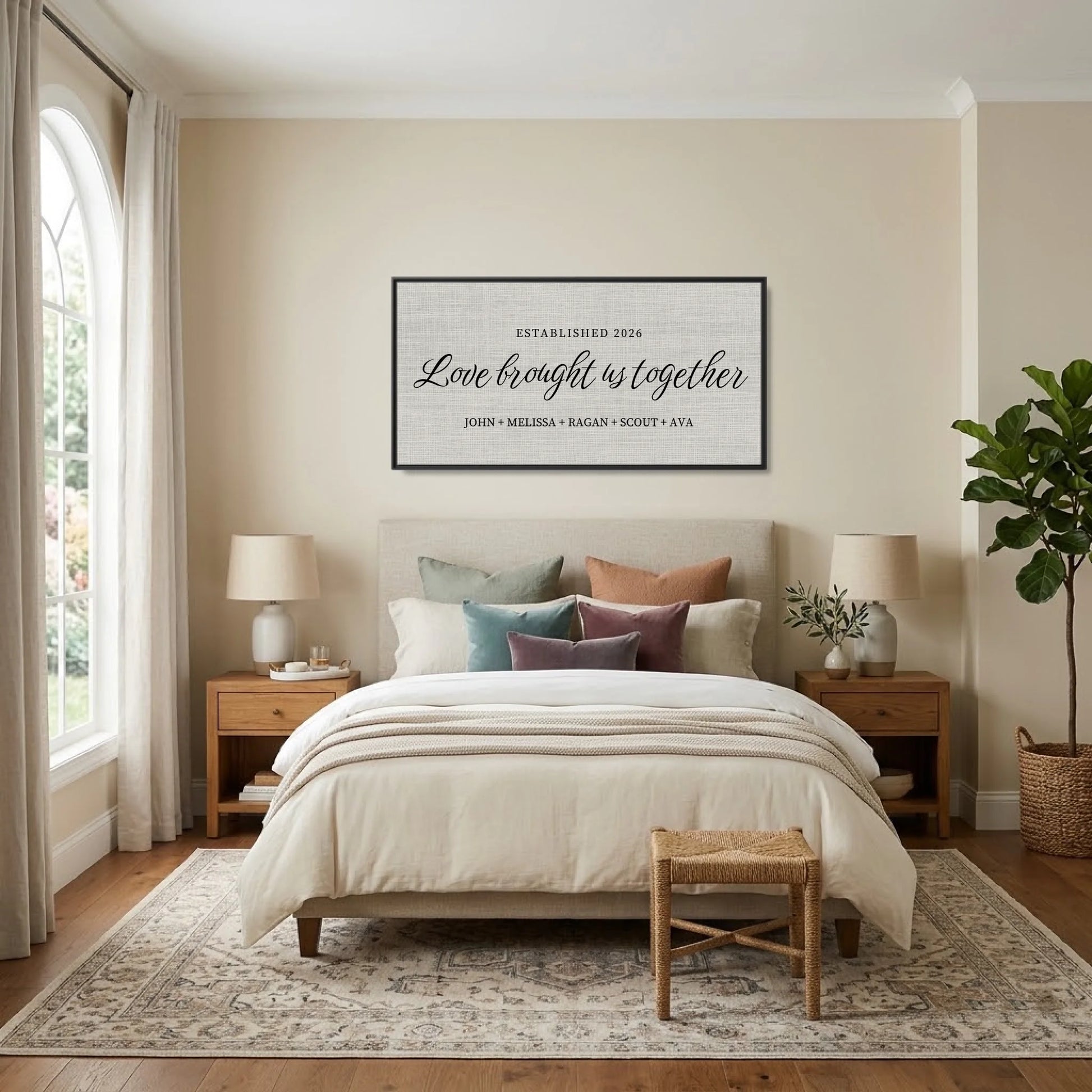 Bedroom - Nice Colors Black Framed Wide Format 2.1 Mockup
