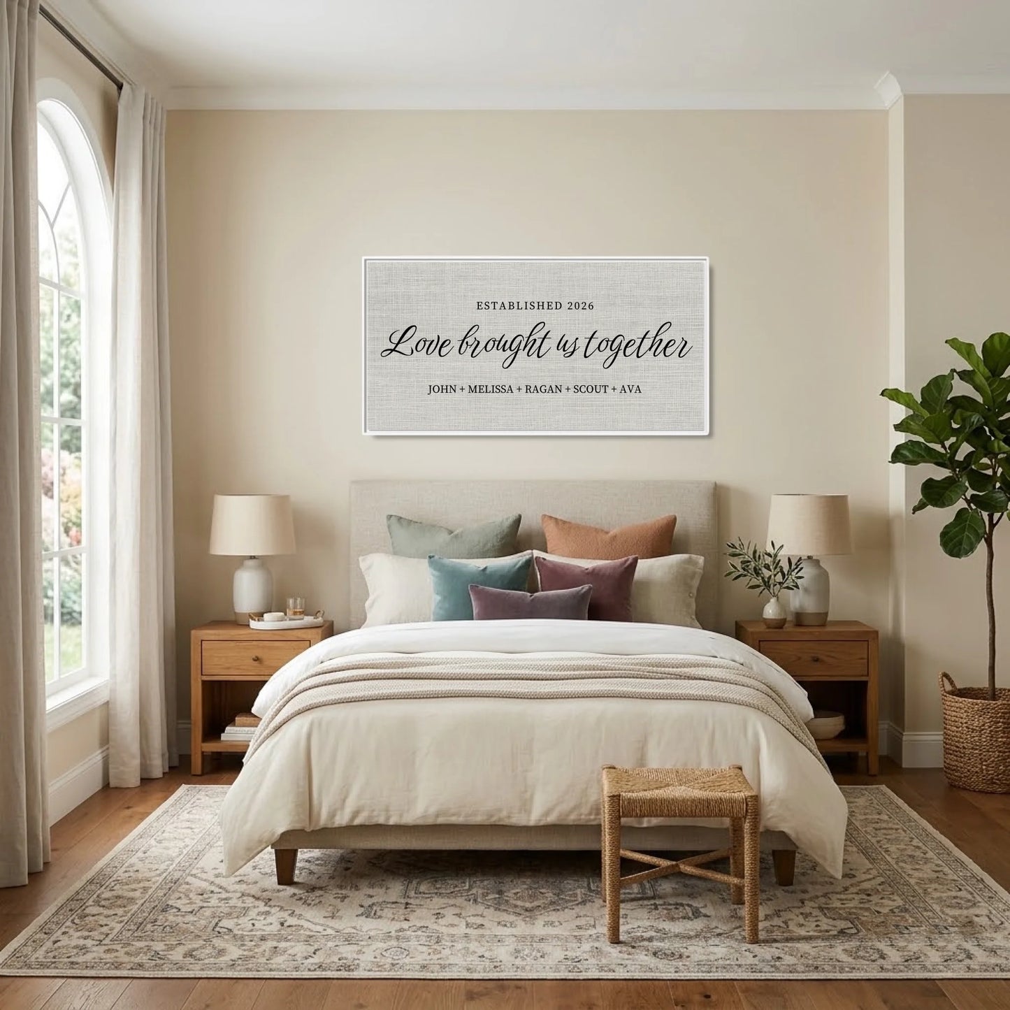 Bedroom - Nice Colors White Framed Wide Format 2.1 Mockup
