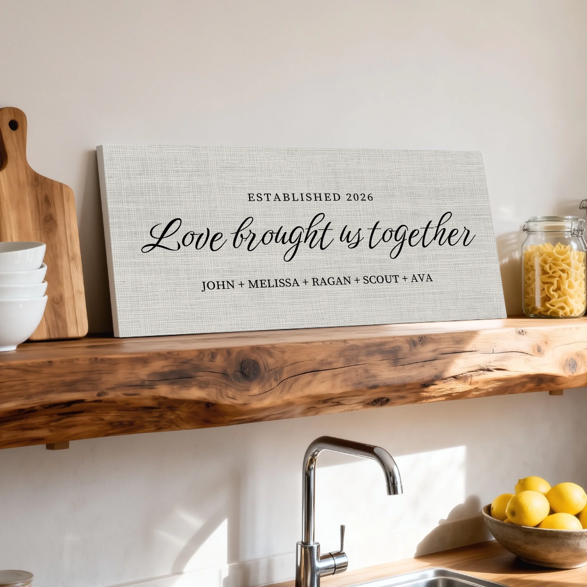 Shelf over kitchen sink unframed wide format 2.1