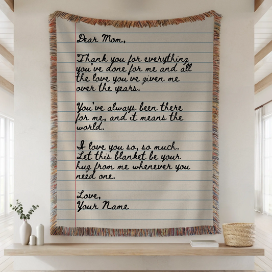 Woven Blanket Lifestyle Closeup Mockup