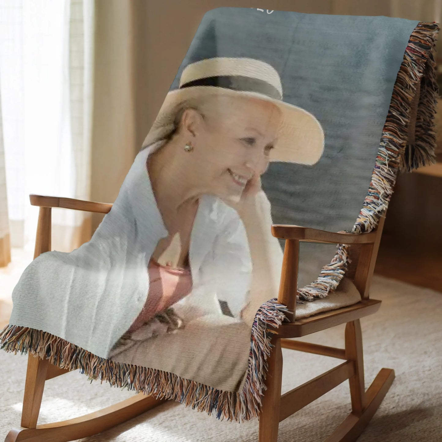 Loved One Memorial Photo Blanket with Picture & Message/Dates - Personalized