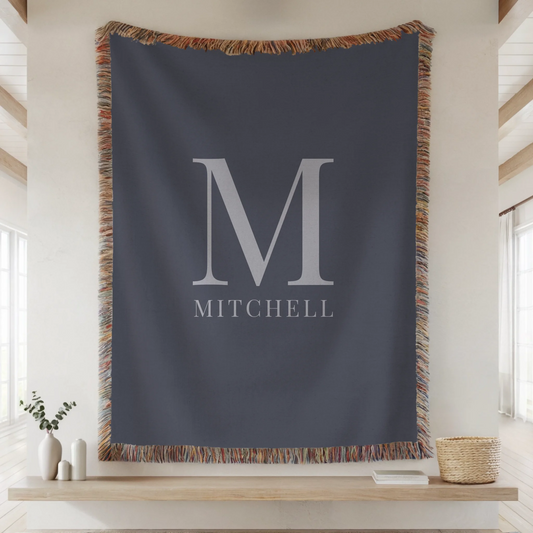 Woven Blanket Lifestyle Closeup Mockup