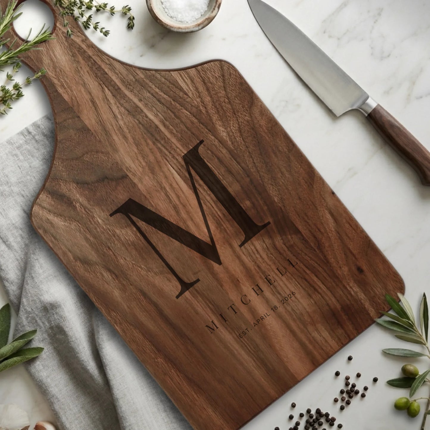 Paddle Cutting Board Walnut for TIB