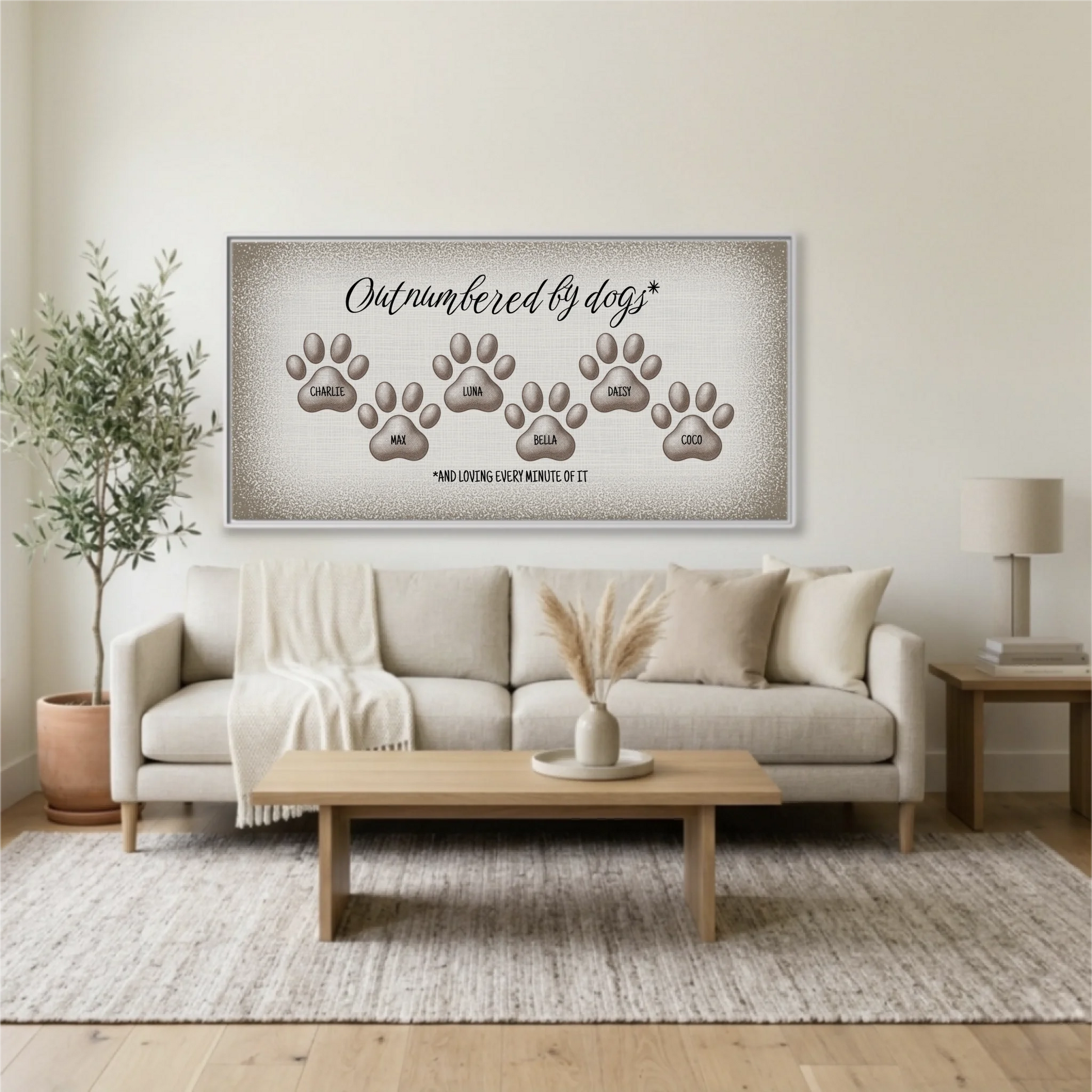 Living Room White Framed Wide Format 2.1 Mockup