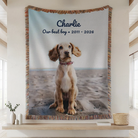 Woven Blanket Lifestyle Closeup Mockup
